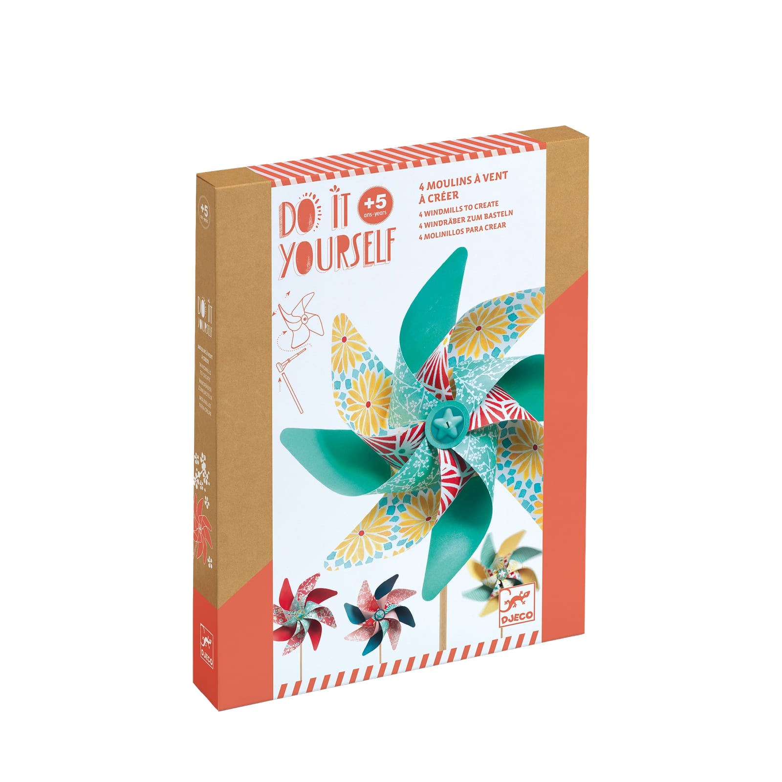 Do It Yourself Craft Set - 4 Windmills