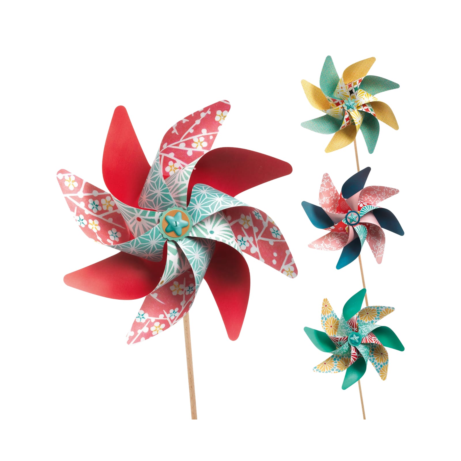 Do It Yourself Craft Set - 4 Windmills