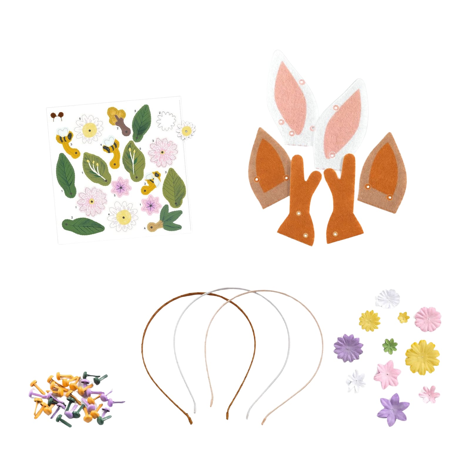Do It Yourself Headbands Craft Set - Flower Friends