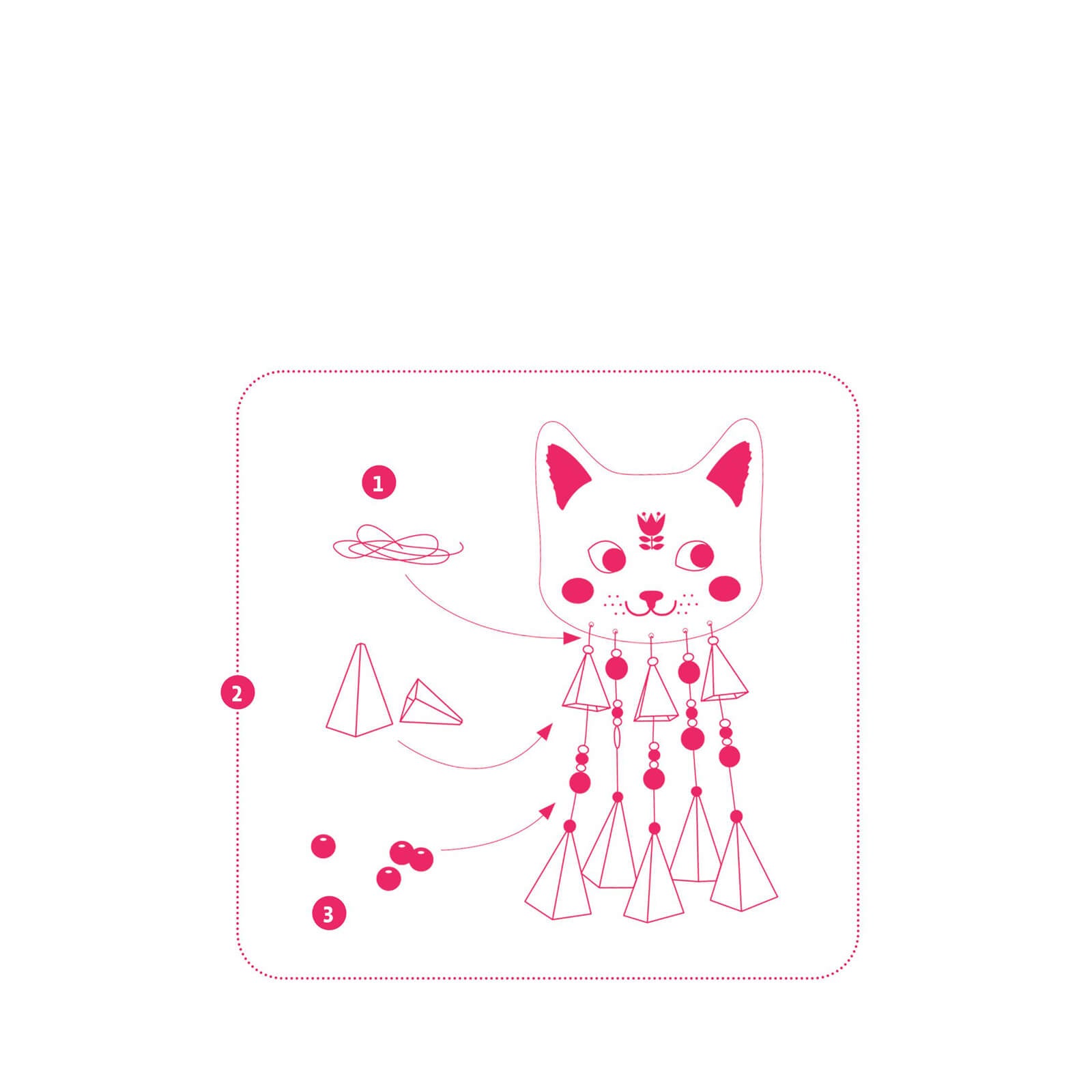 Do It Yourself Craft Set - Kitty Wind Chime