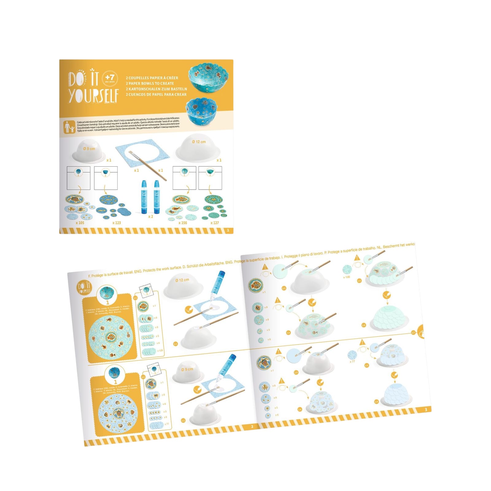 Do It Yourself Craft Set - Paper Bowls The Sea
