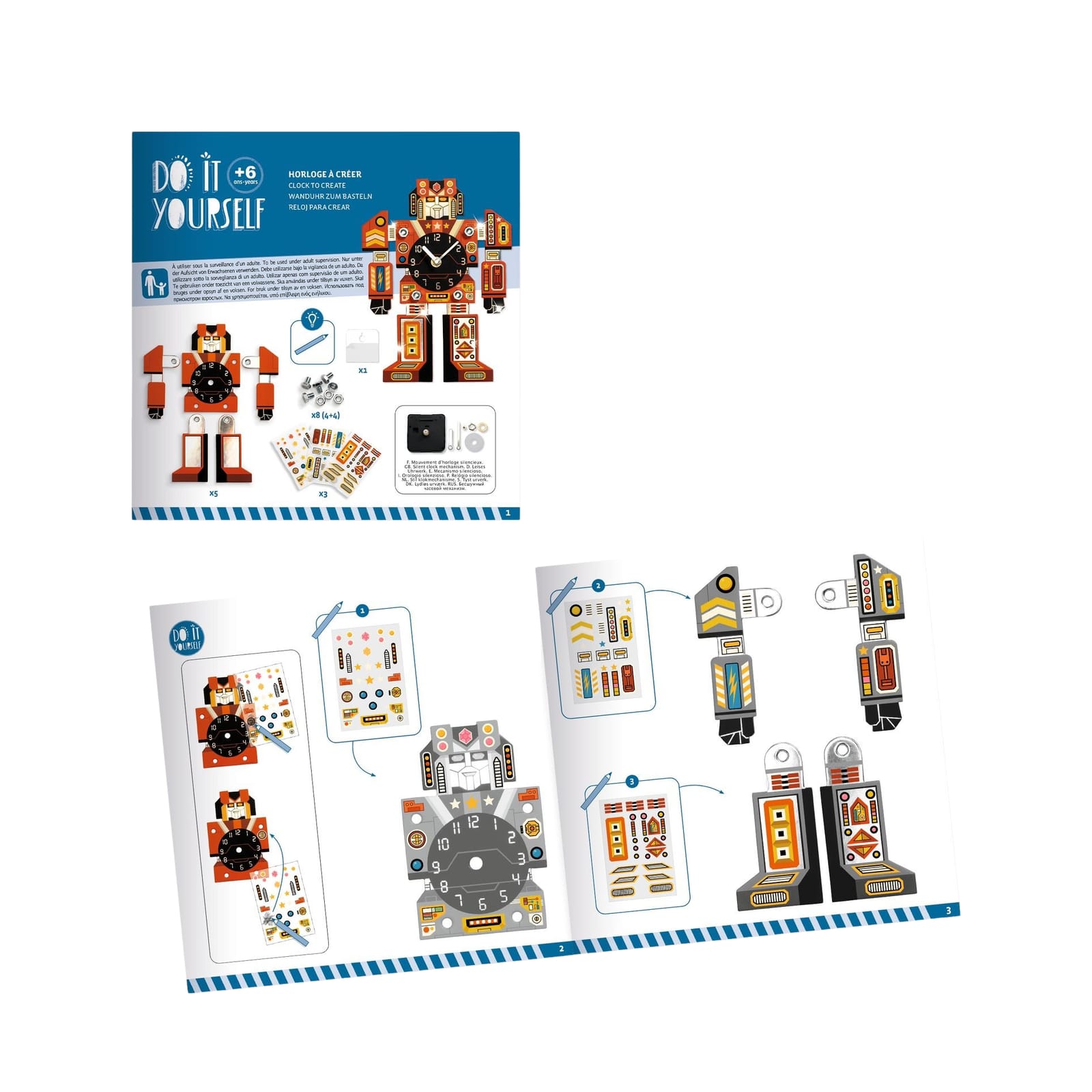 Do It Yourself Craft Set - Robo Clock