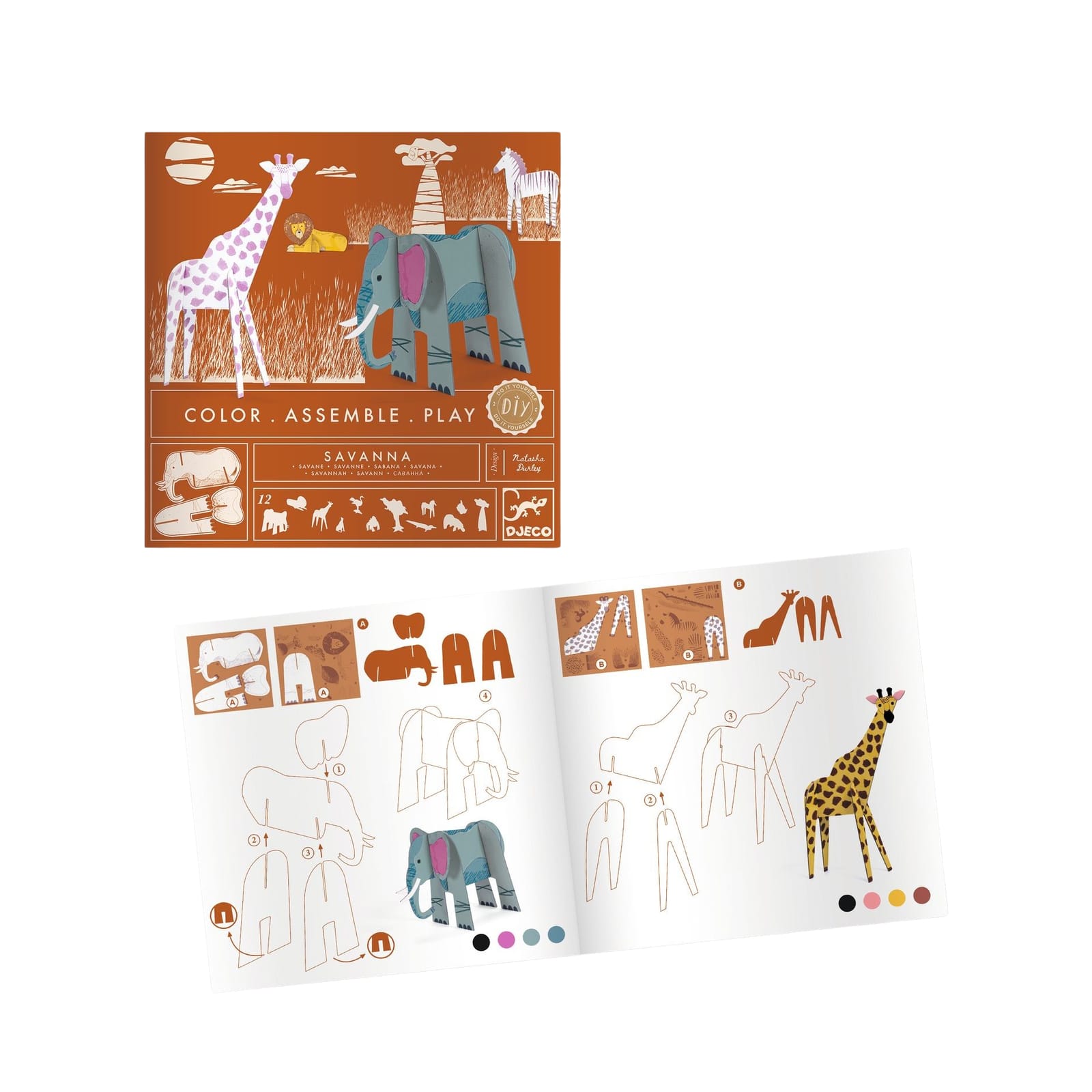 Colour Assemble Play Craft Set - Savanna