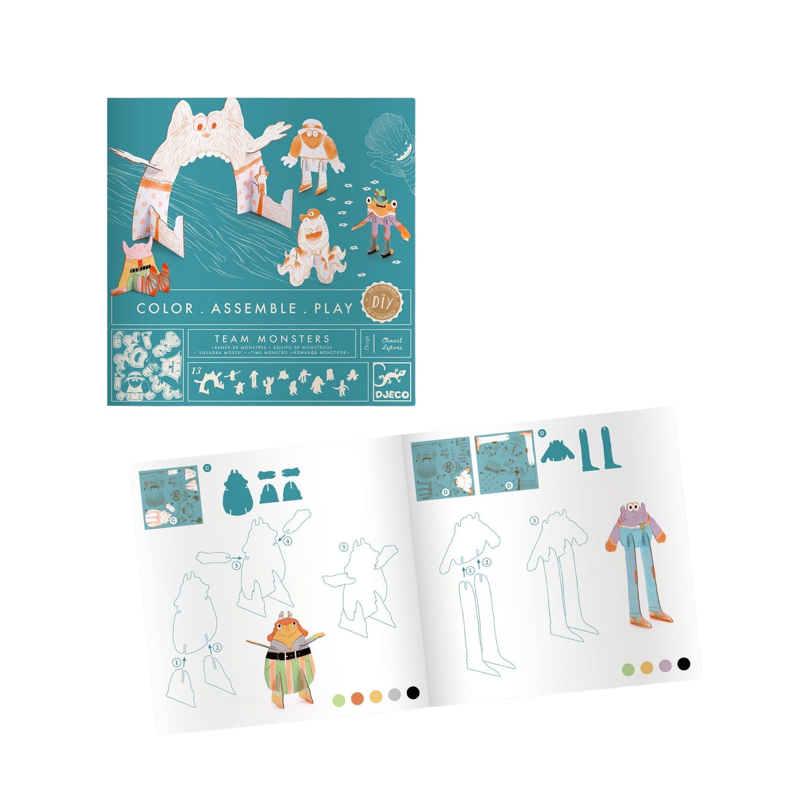 Colour Assemble Play Craft Set - Team Monsters