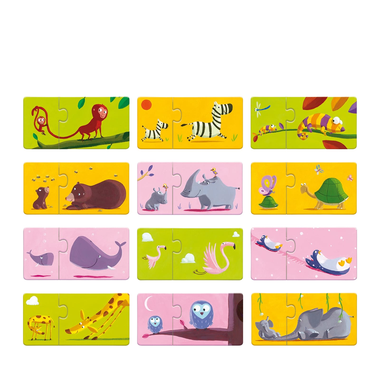 12 Duo Puzzles - Mom and Baby