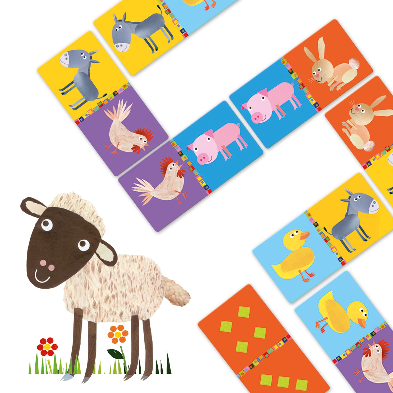 Domino Cards - Farm Animals