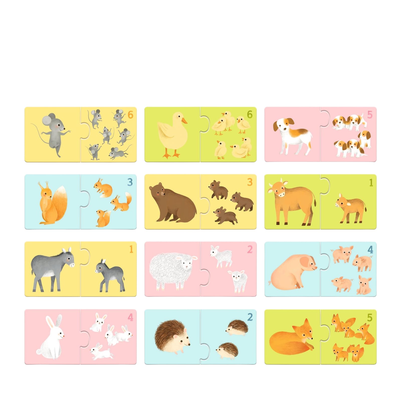 12 Duo Puzzles - Baby Animals