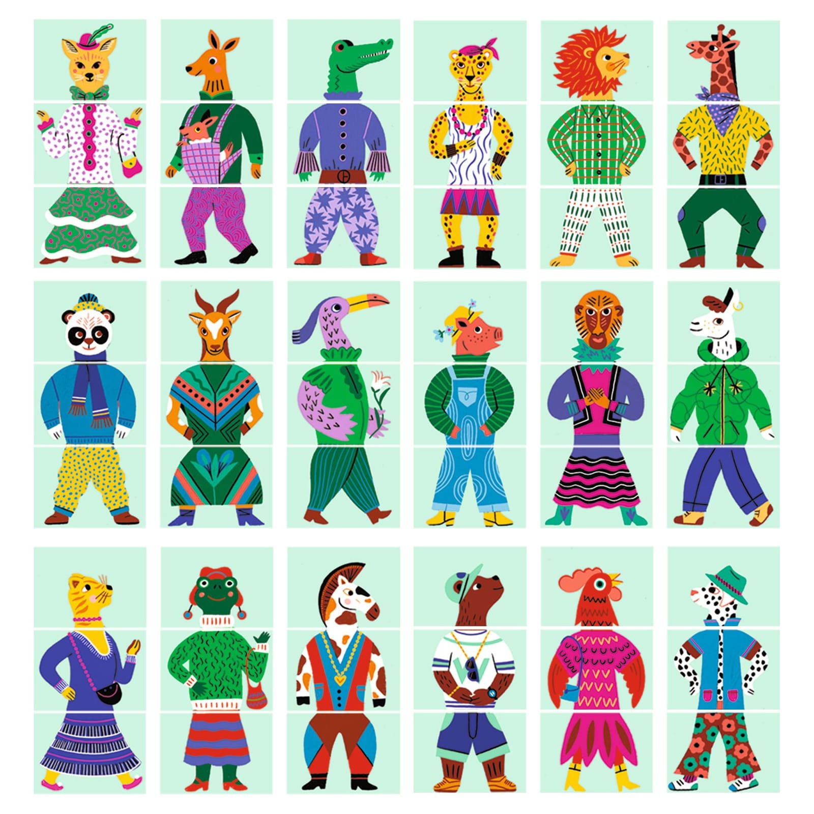 Mix and Match - Funky Animals