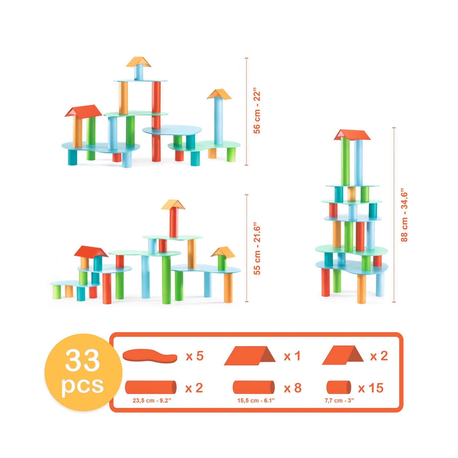 Tubulo Construction Stacking Blocks