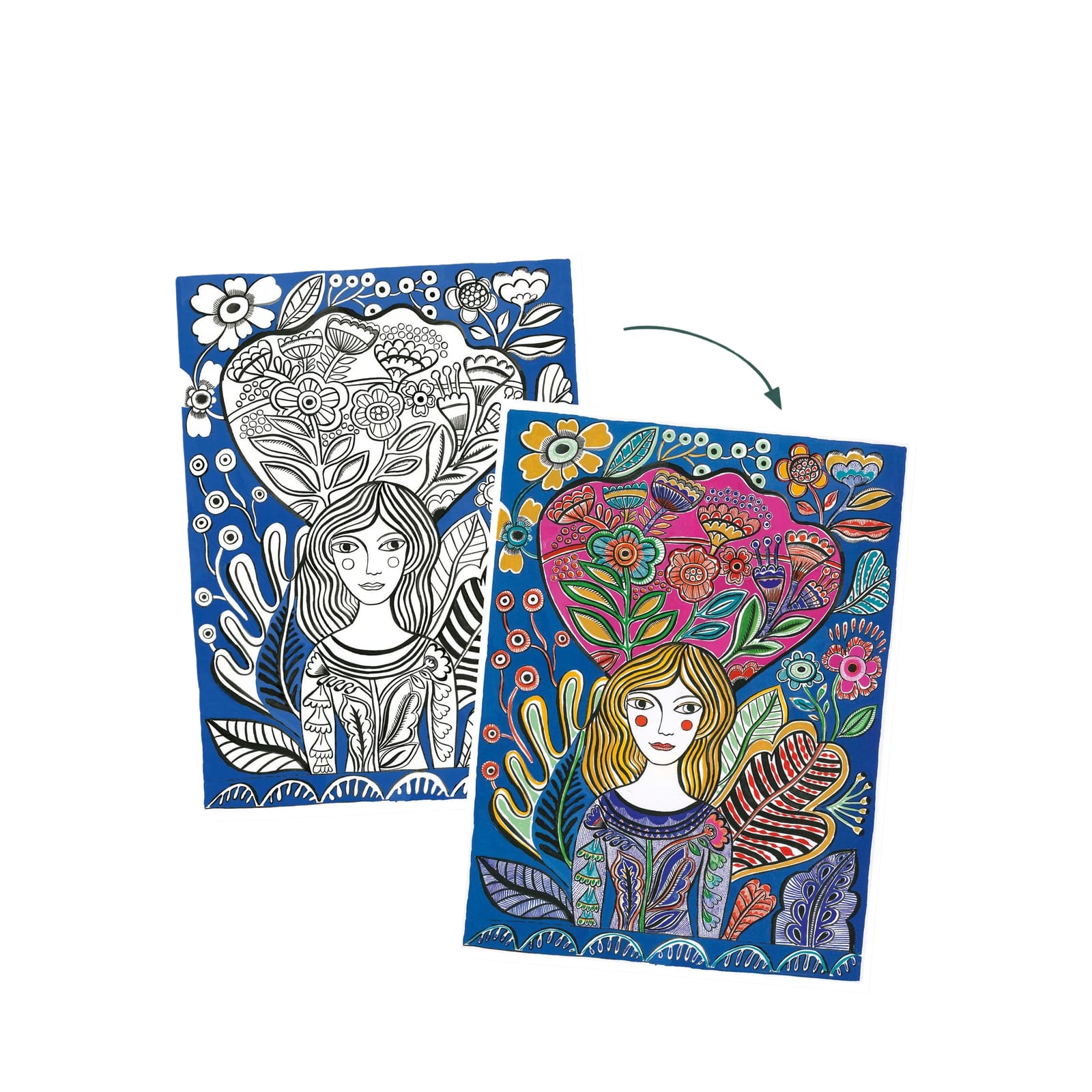 3 Colouring Posters - Blooms