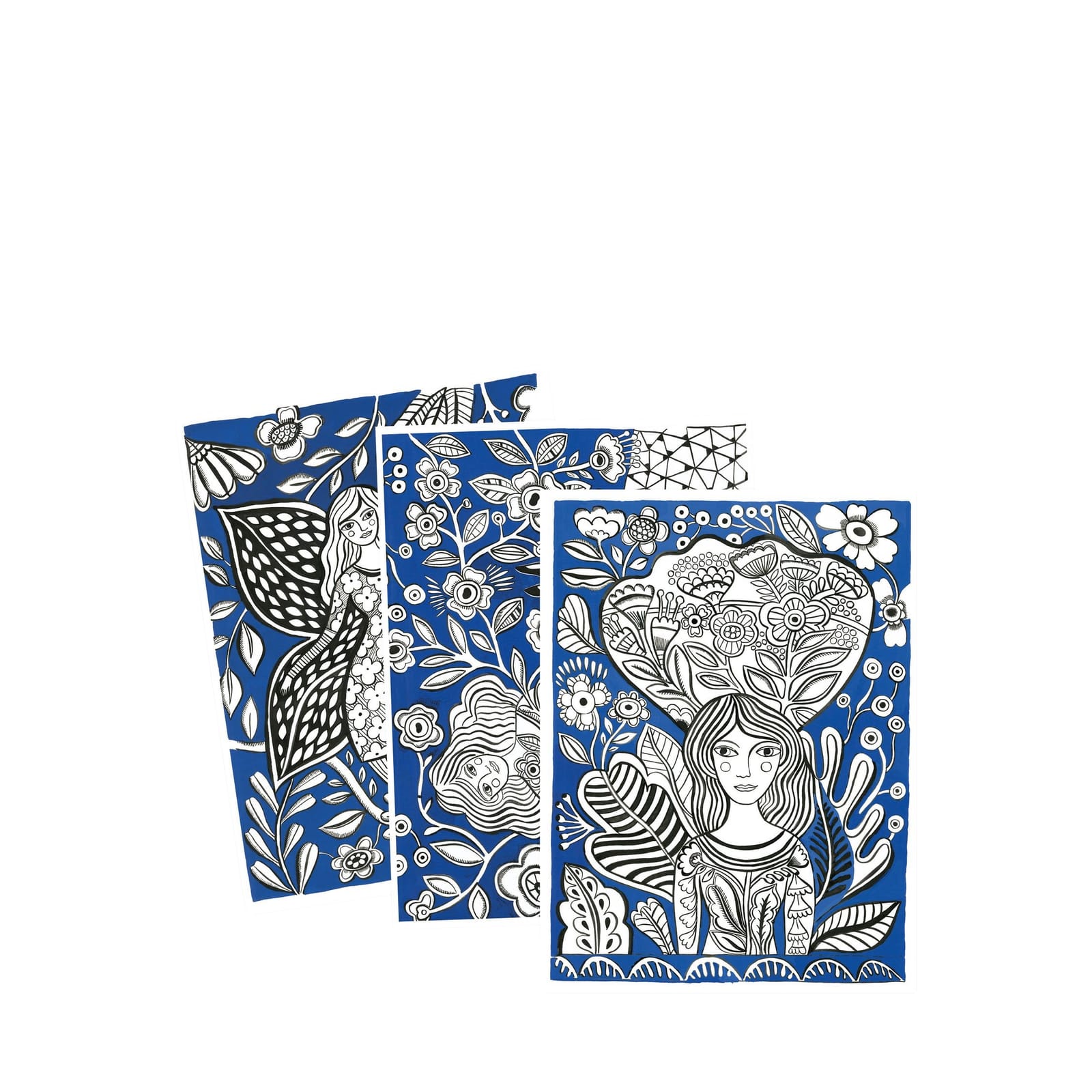 3 Colouring Posters - Blooms
