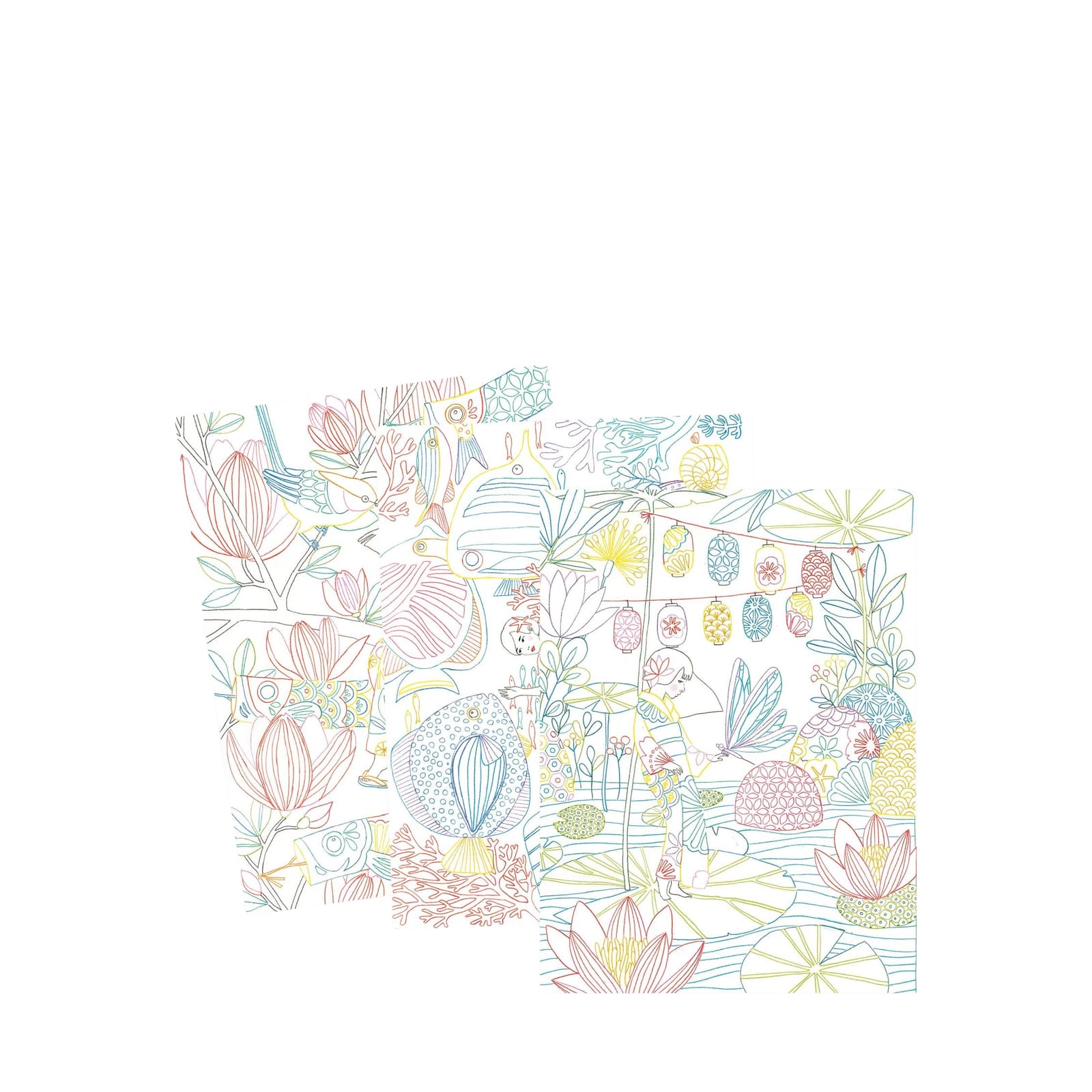 3 Colouring Posters - Japan
