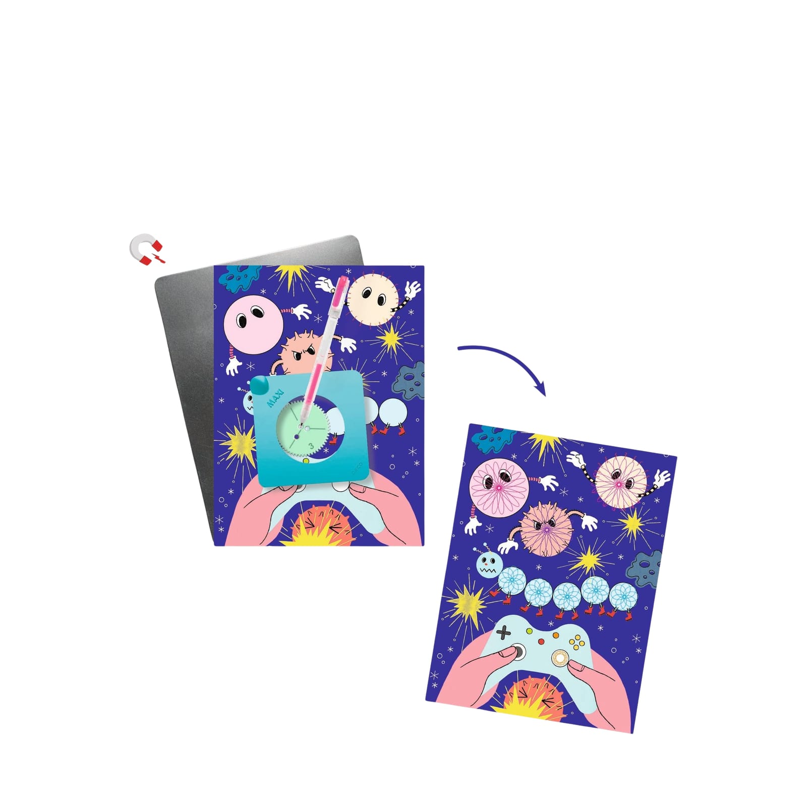 Stencil Craft Set - Spirals 10 Themes