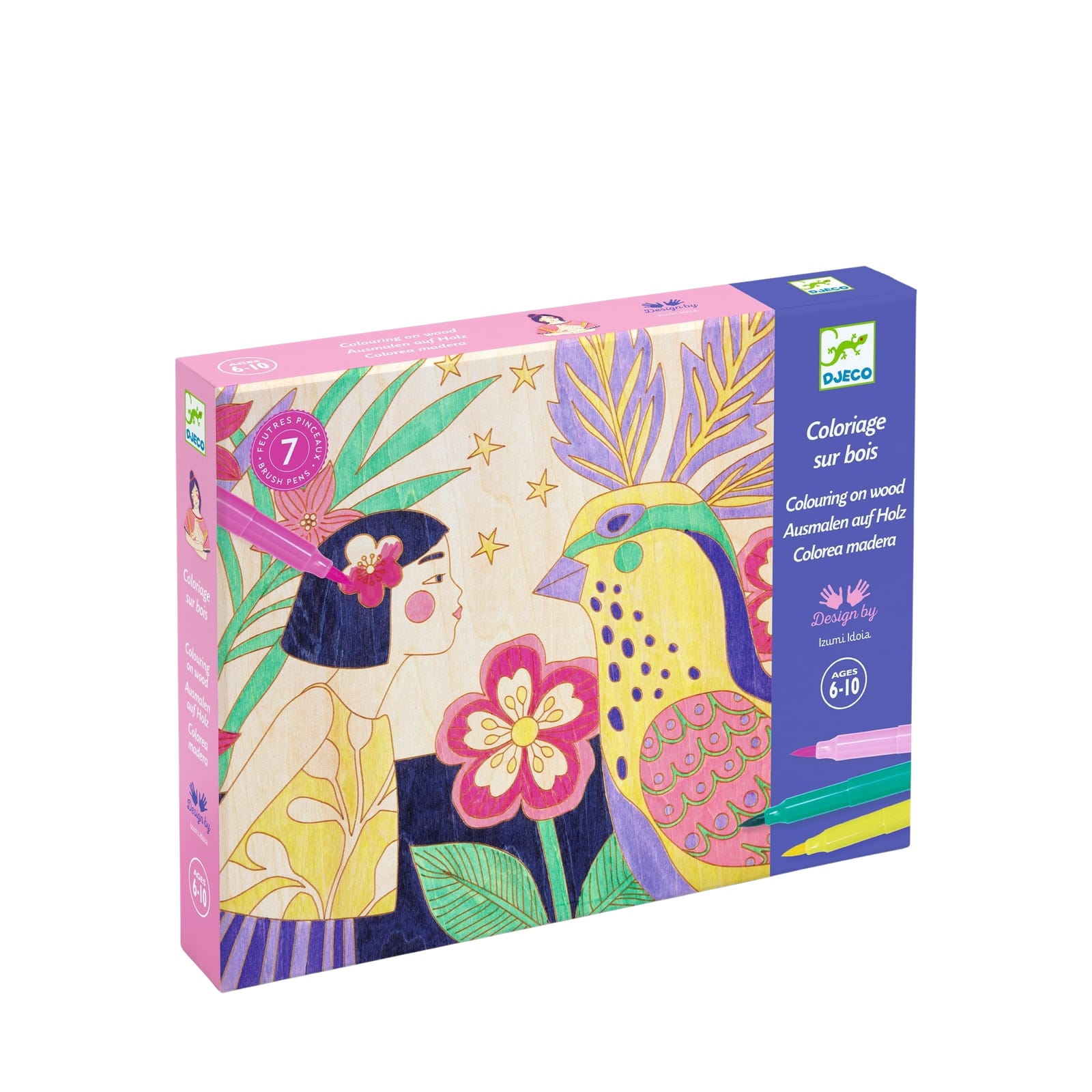Colouring Wood Craft Set - Sweet Girls