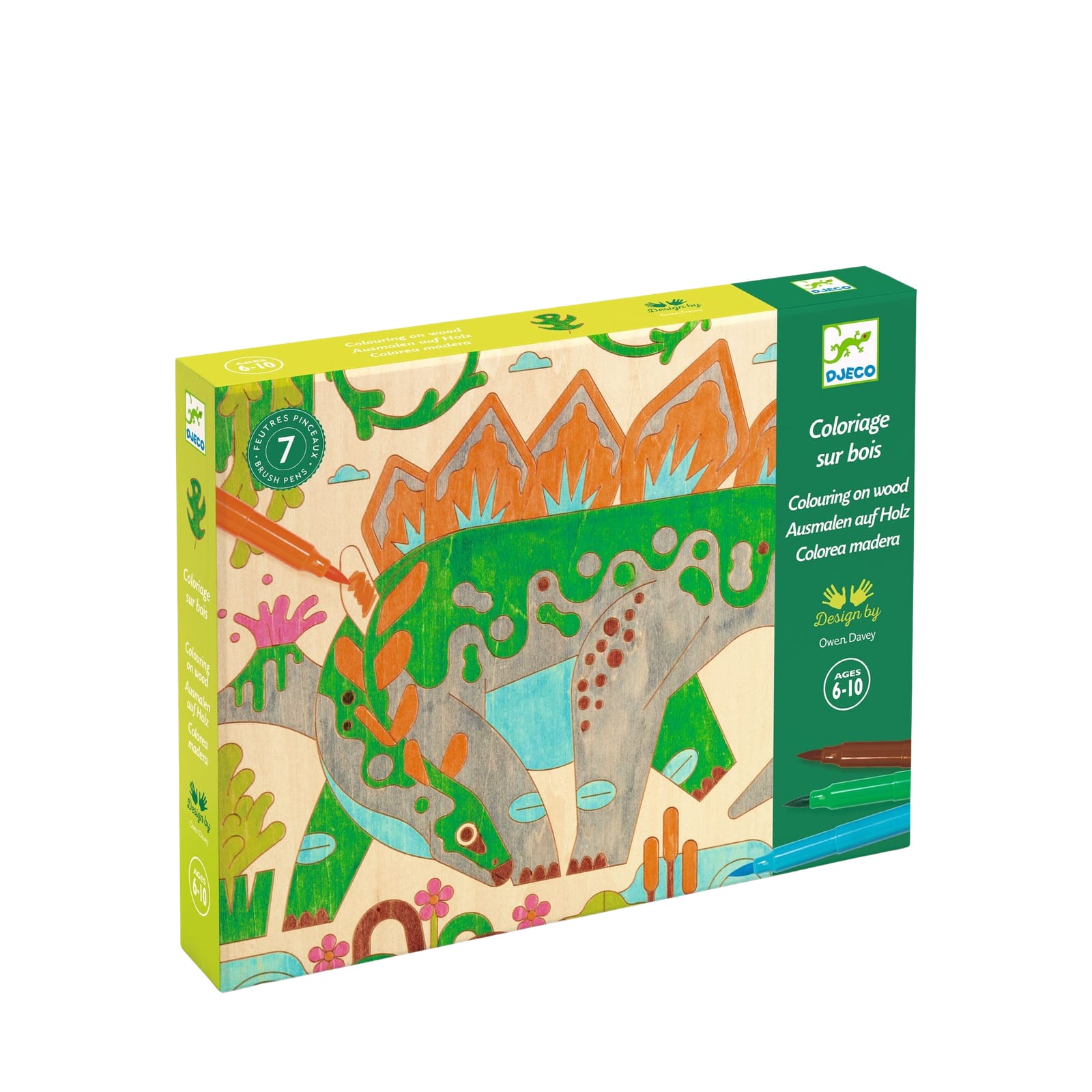 Colouring Wood Craft Set - Dino World