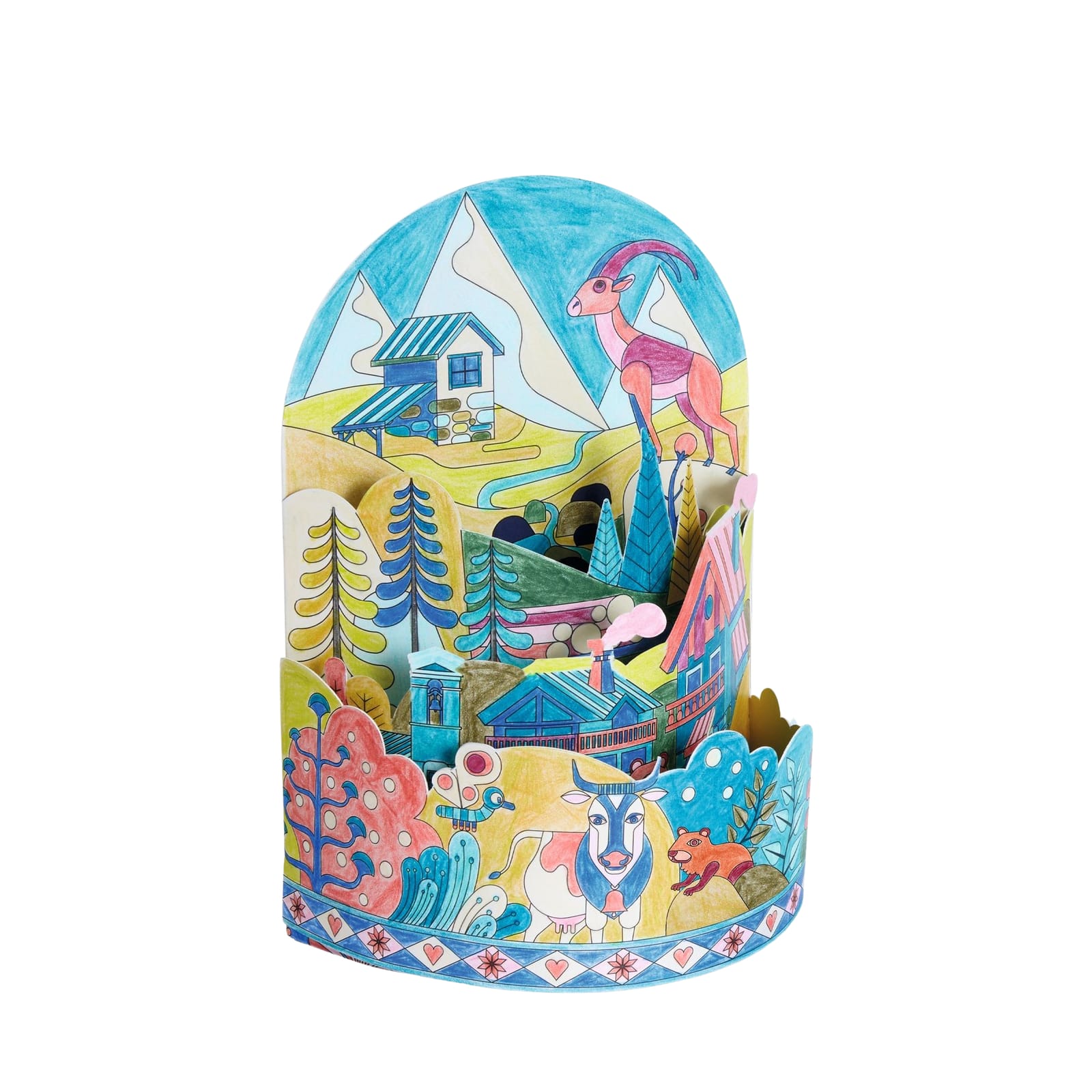 3D Colouring Craft Set - The World