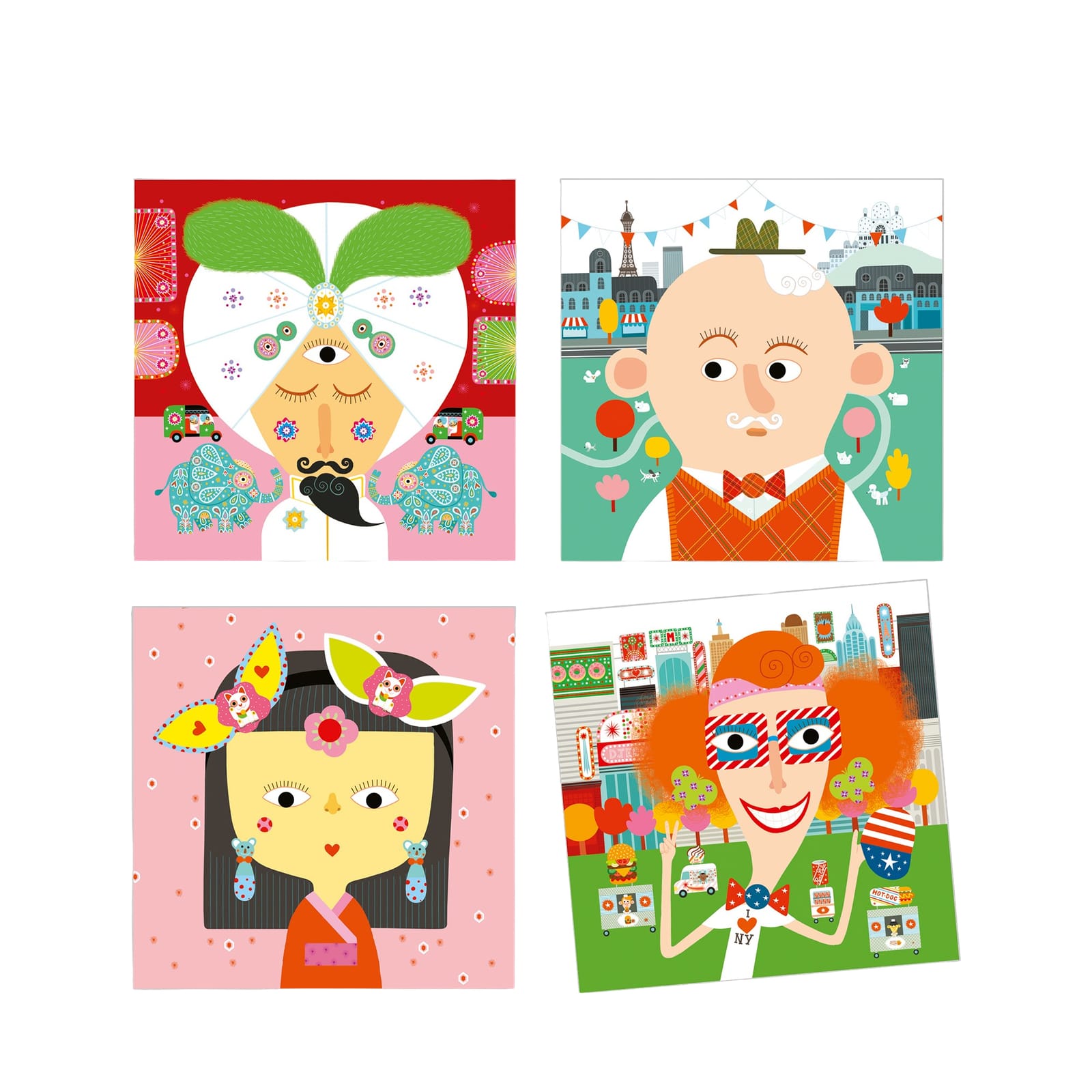 Stickers Craft Set - Different Faces