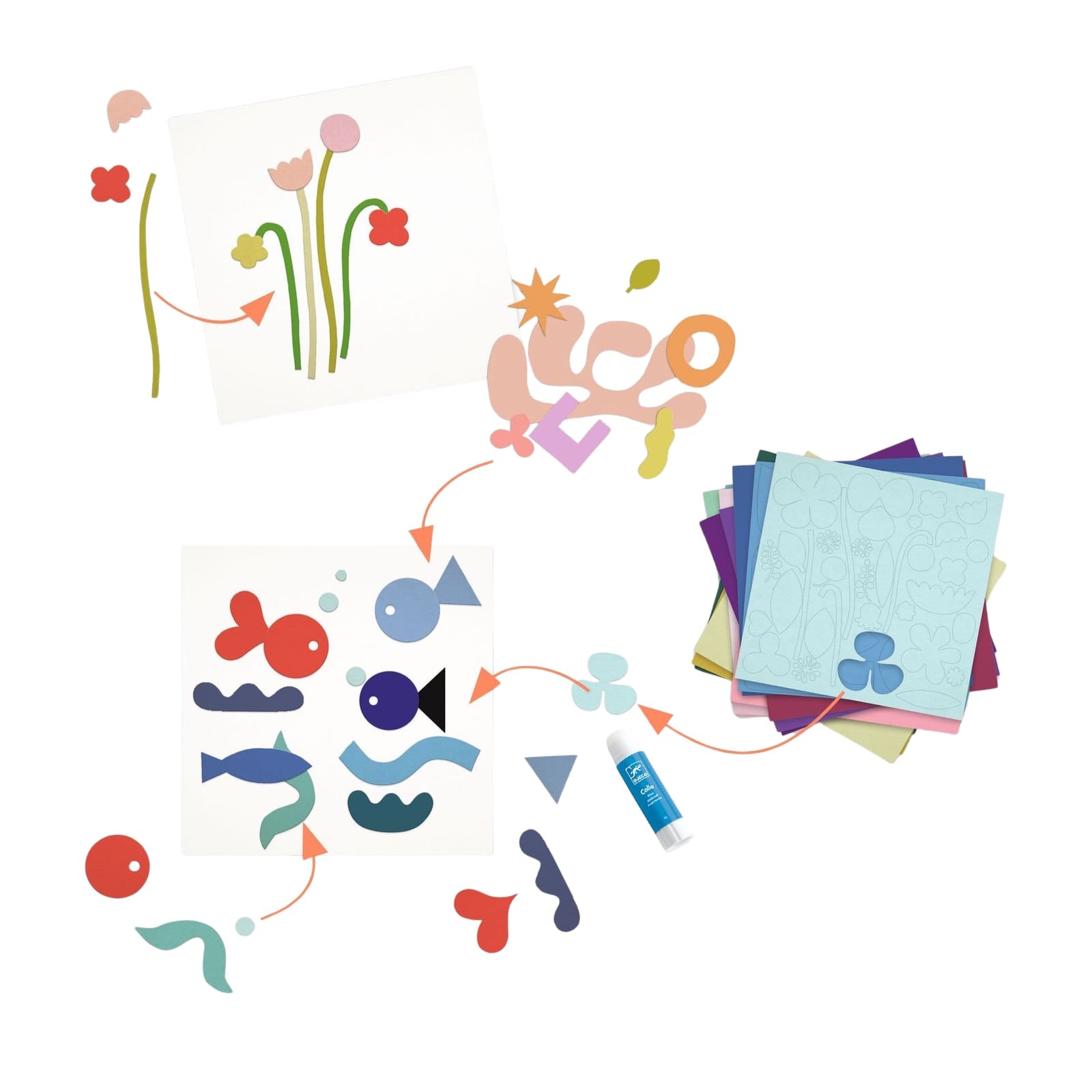 Paper Collage Craft Set - Little Papers