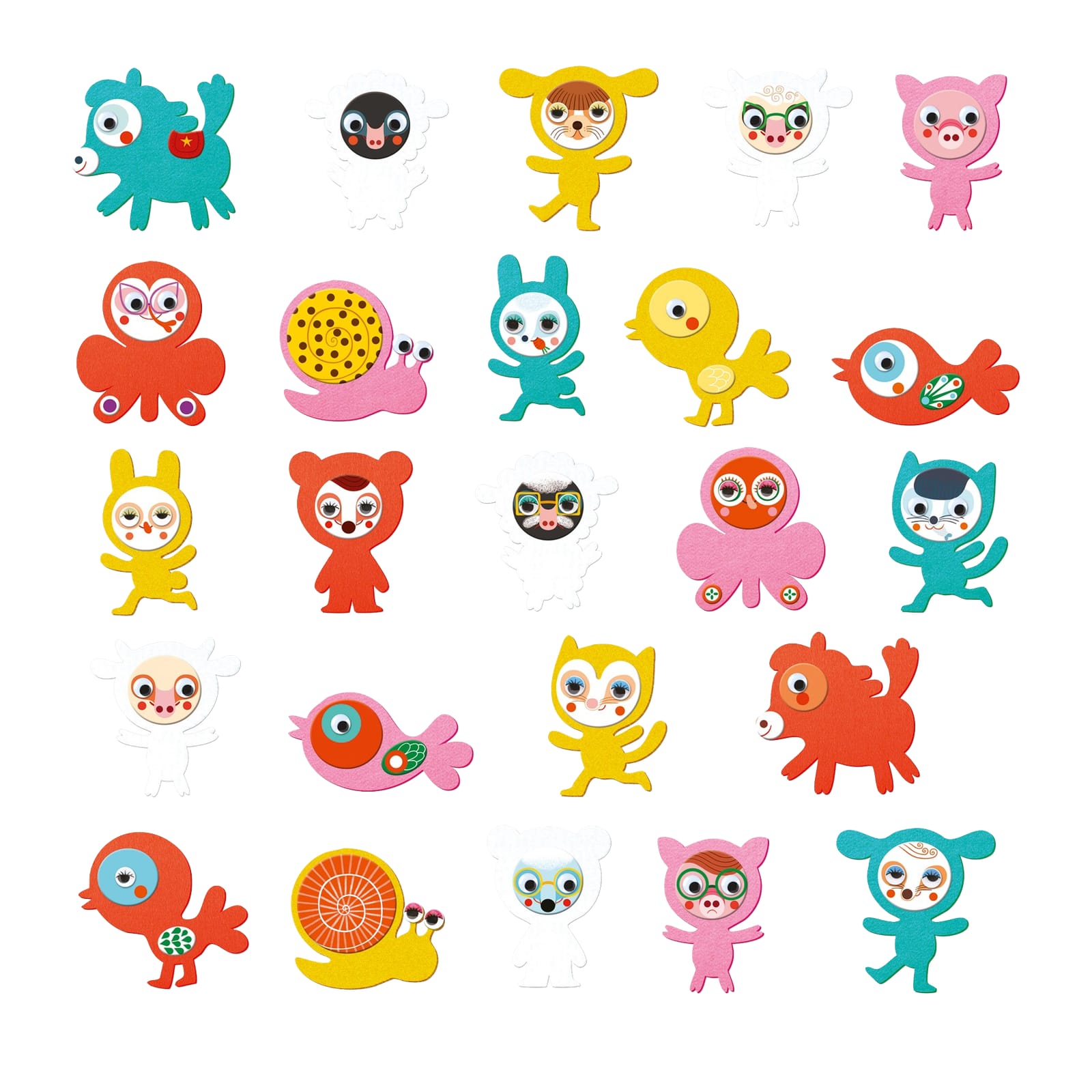 Stickers Collage Craft Set - I Love Animals