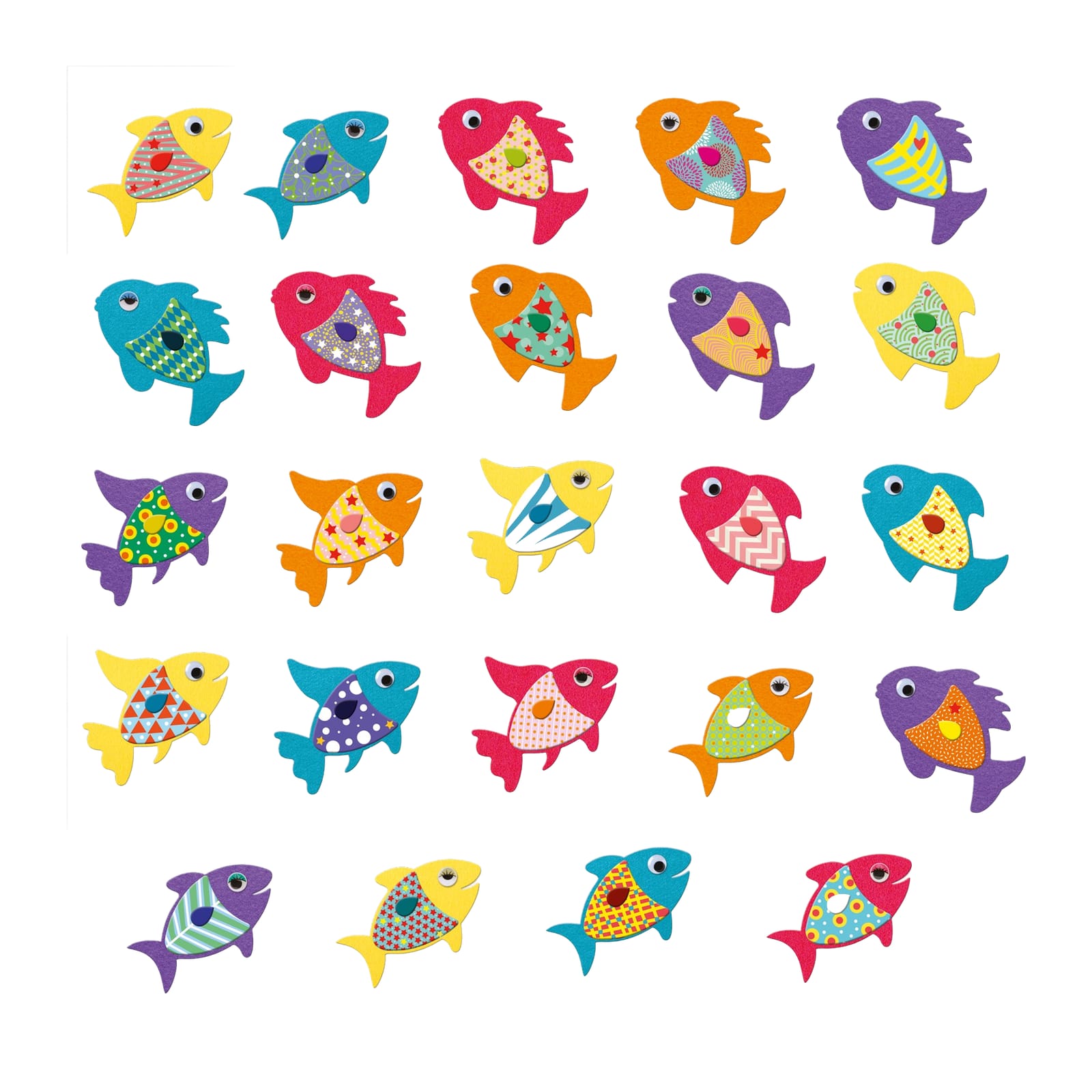 Stickers Collage Craft Set - I Love Fishes