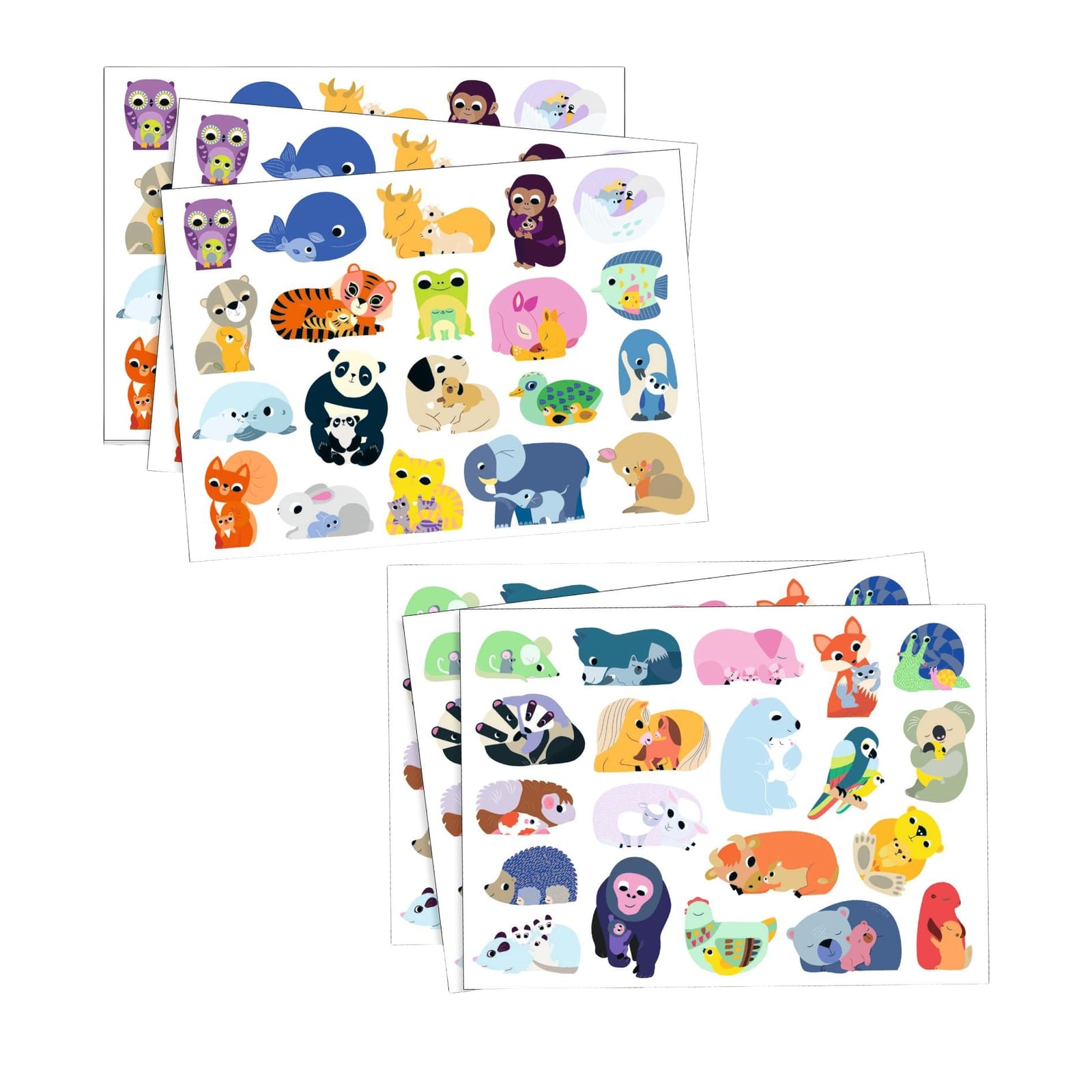 100 Coloured Stickers - Mums and Babies