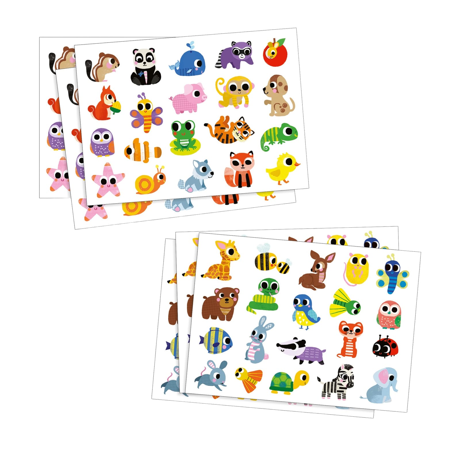 100 Coloured Stickers - Baby Animals