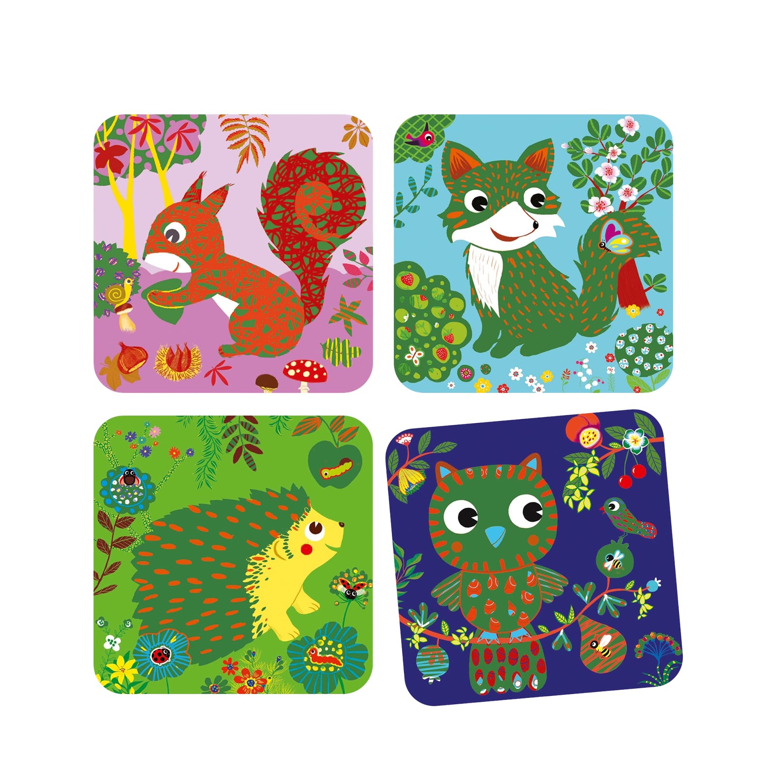 Colour Scratch Boards - Country Creatures