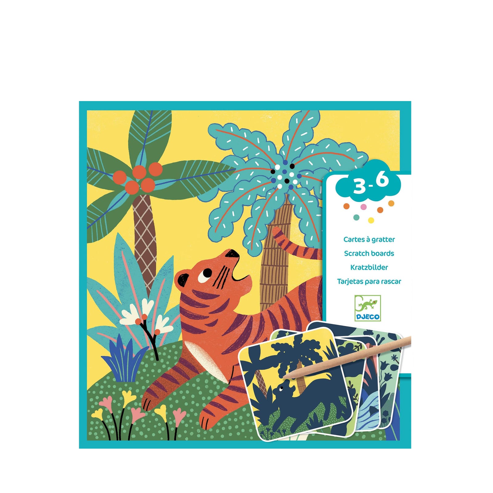 Colour Scratch Boards - Big Animals