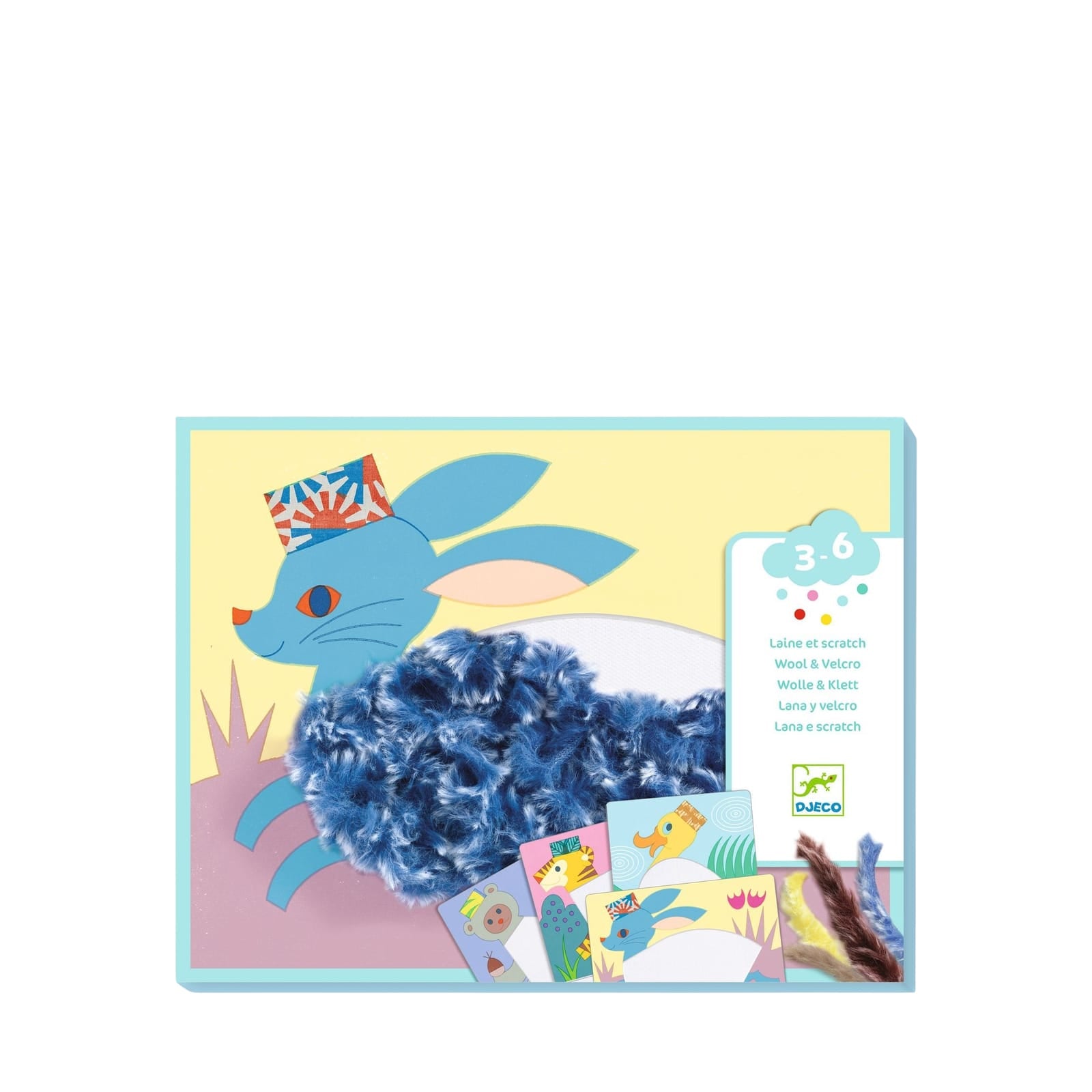 Wool and Velcro Craft Set - Animals Hats
