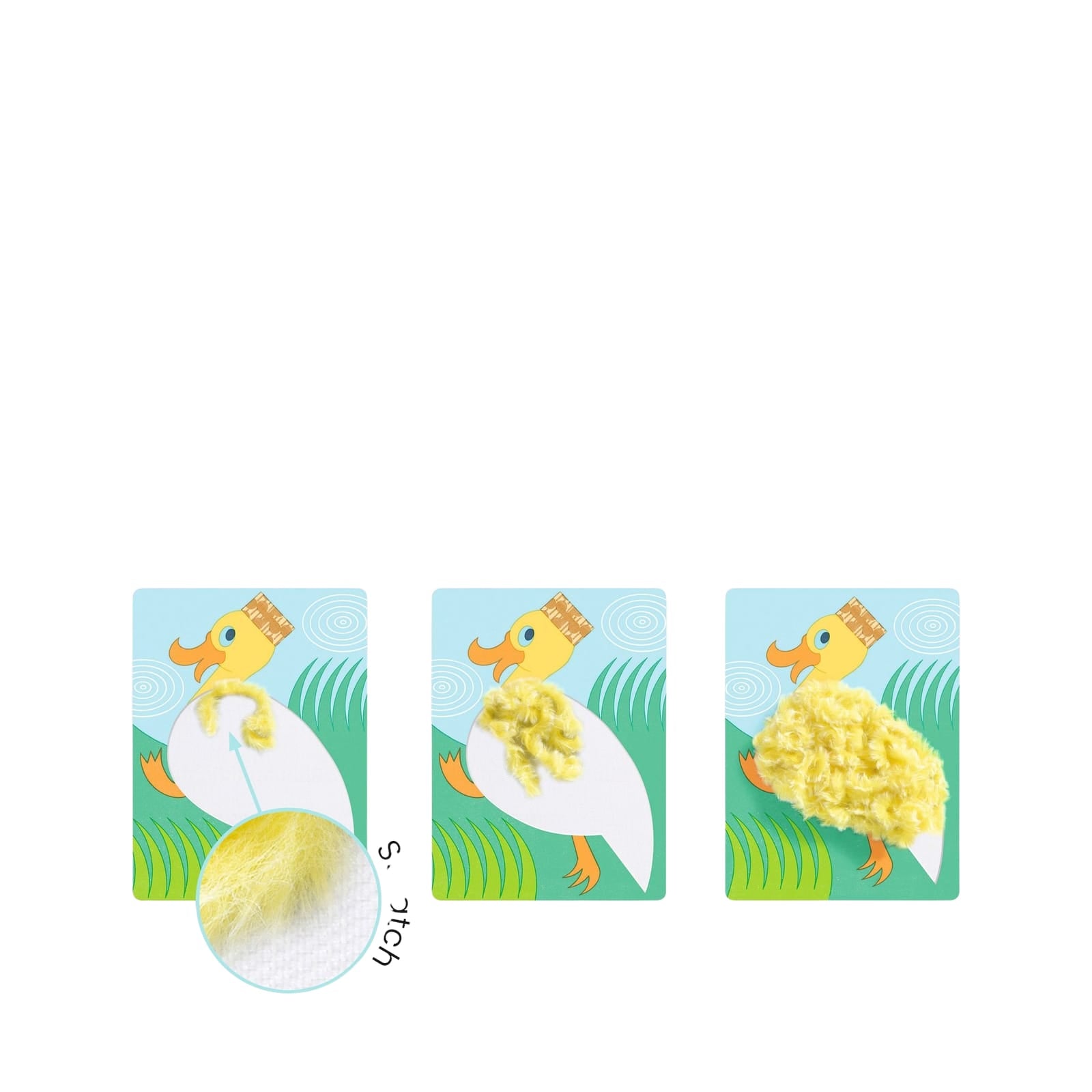 Wool and Velcro Craft Set - Animals Hats