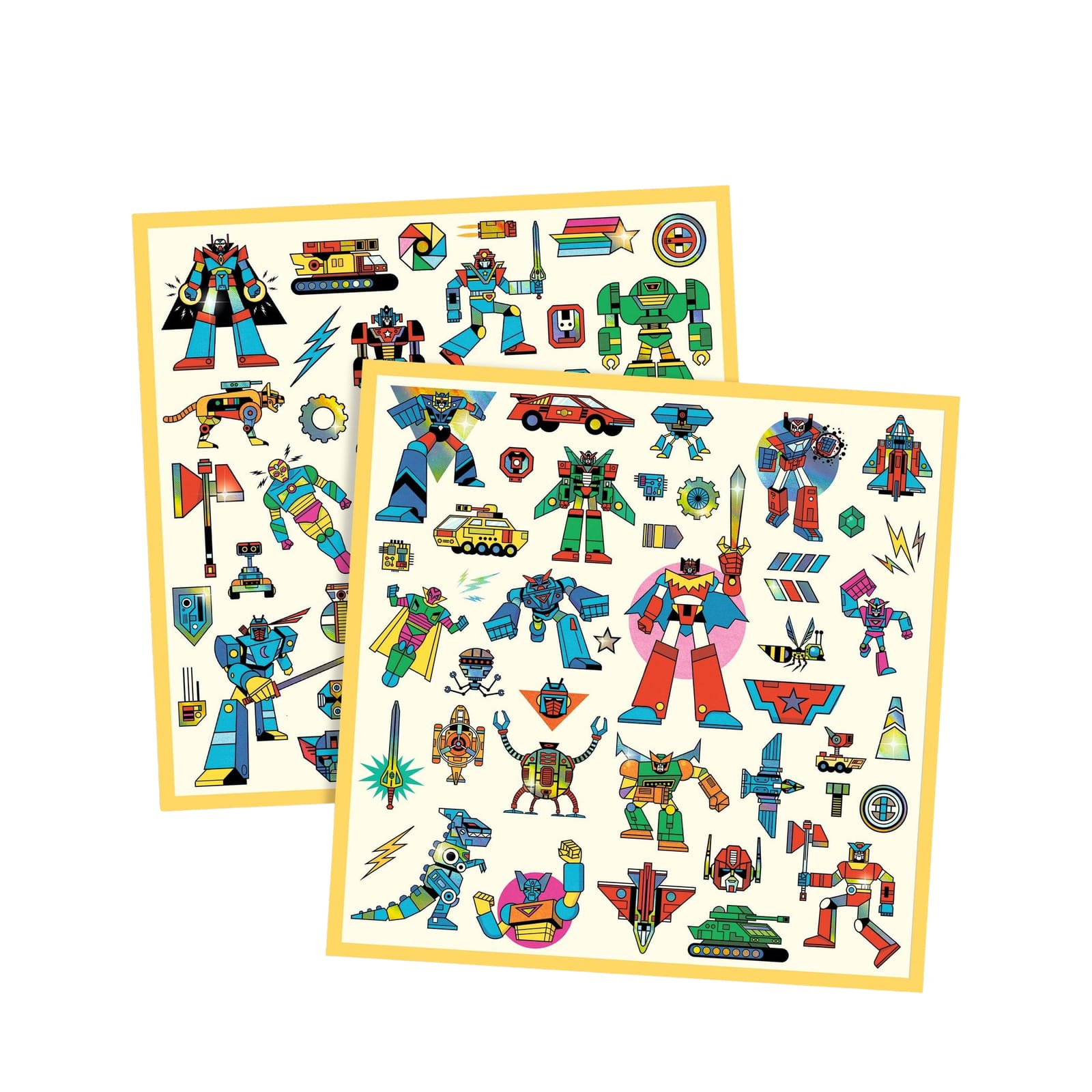 160 Stickers On Sheets - Robots