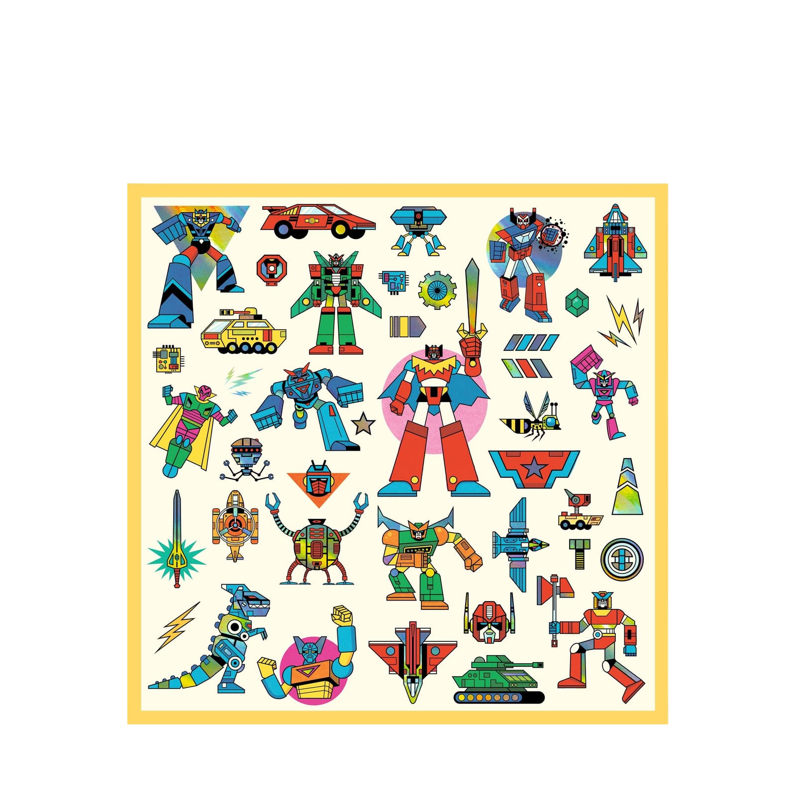 160 Stickers On Sheets - Robots