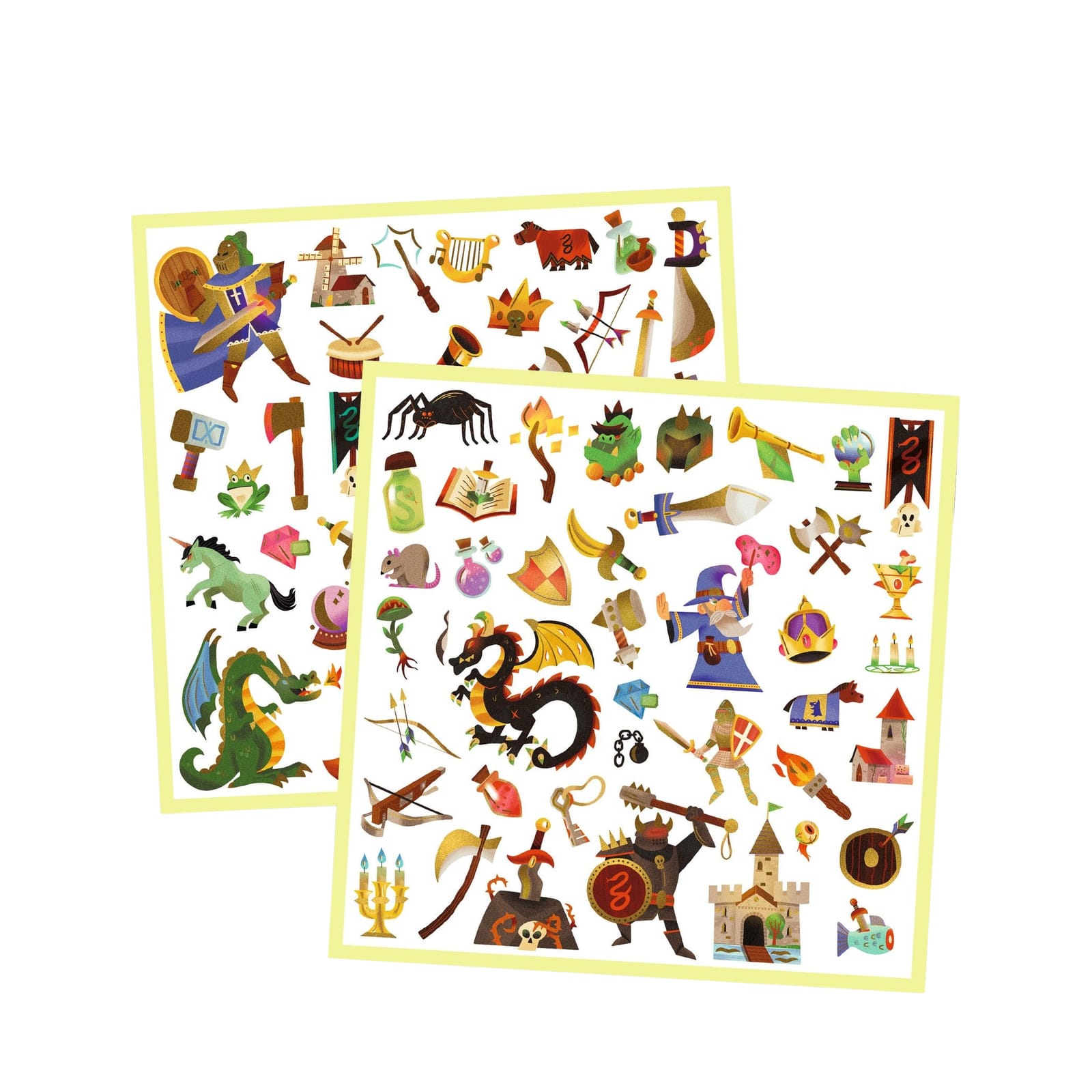 160 Stickers On Sheets - Medieval Fantasy