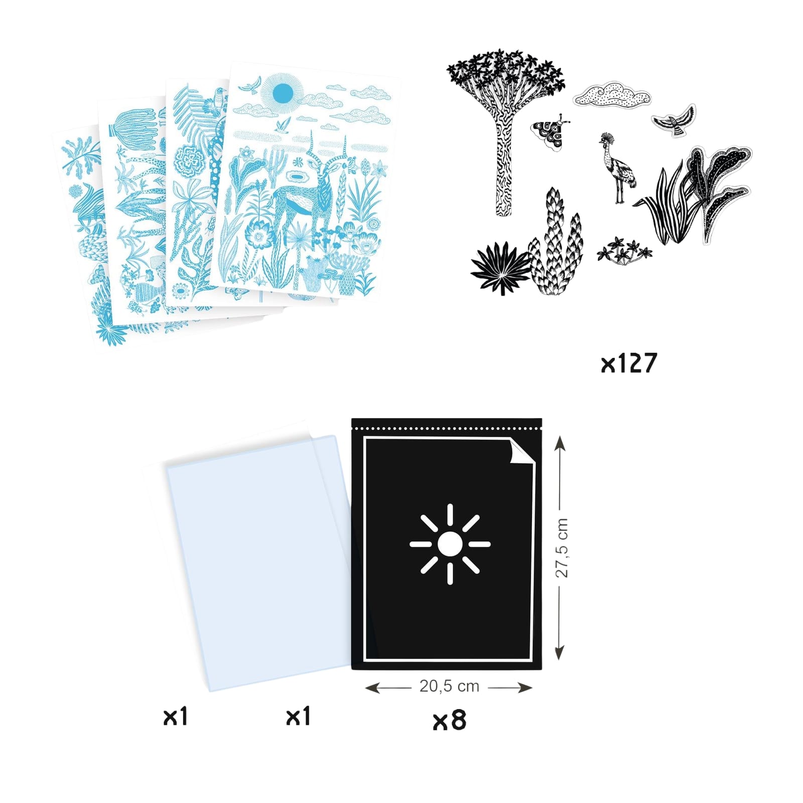 Light Sensitive Paper Craft Set - The Savannah