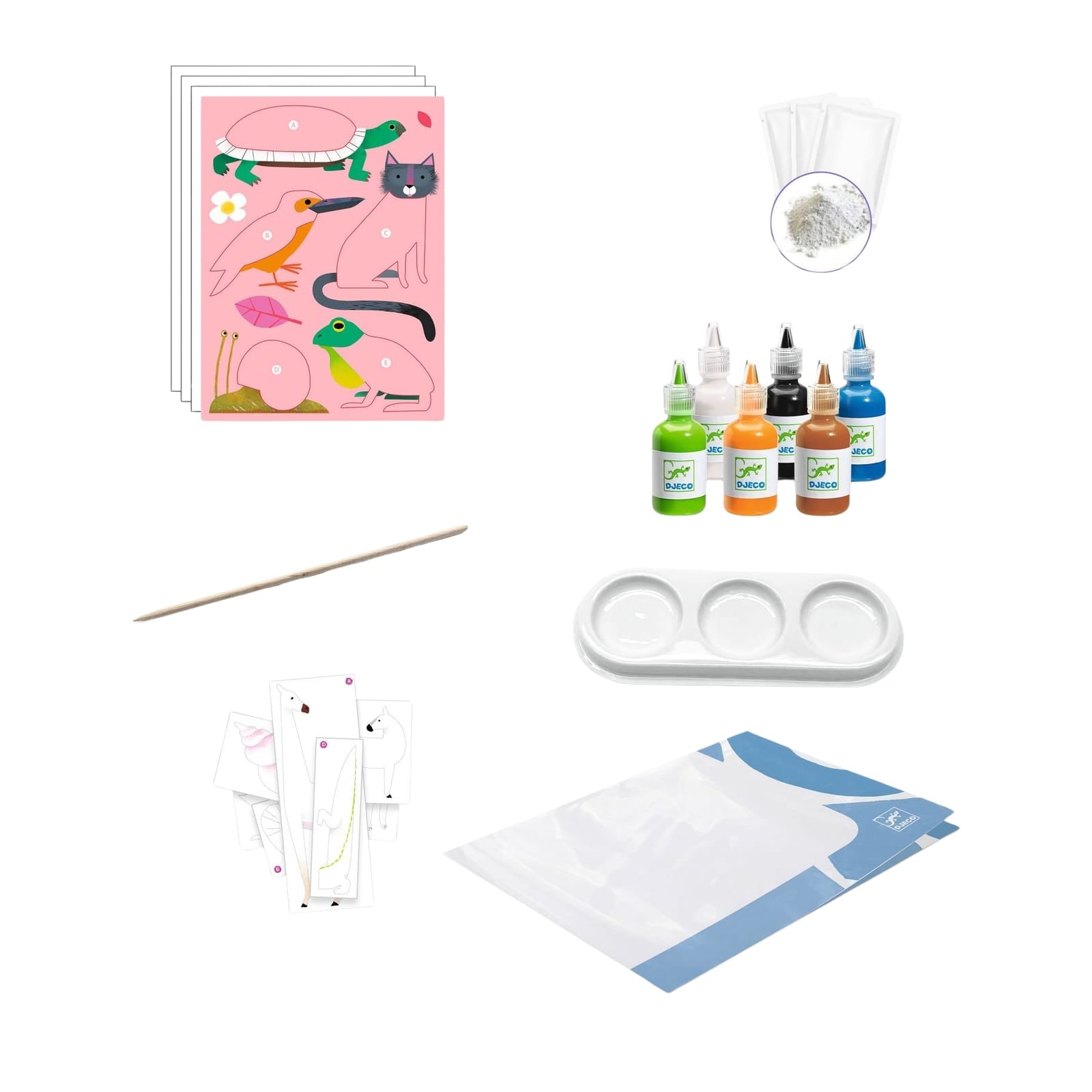 Marble Painting - Jungle Animals