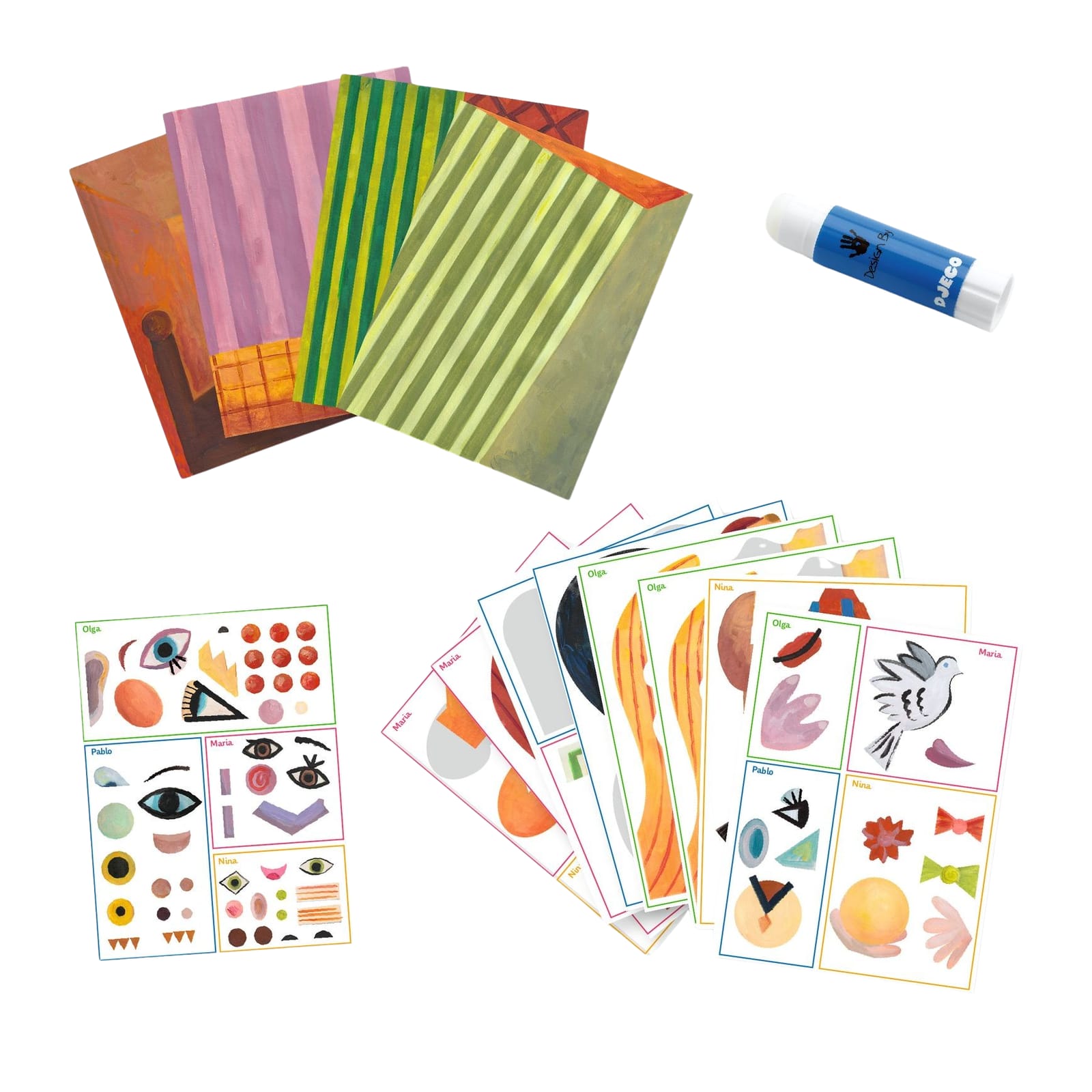 Paper Collage Craft Set - Square Head