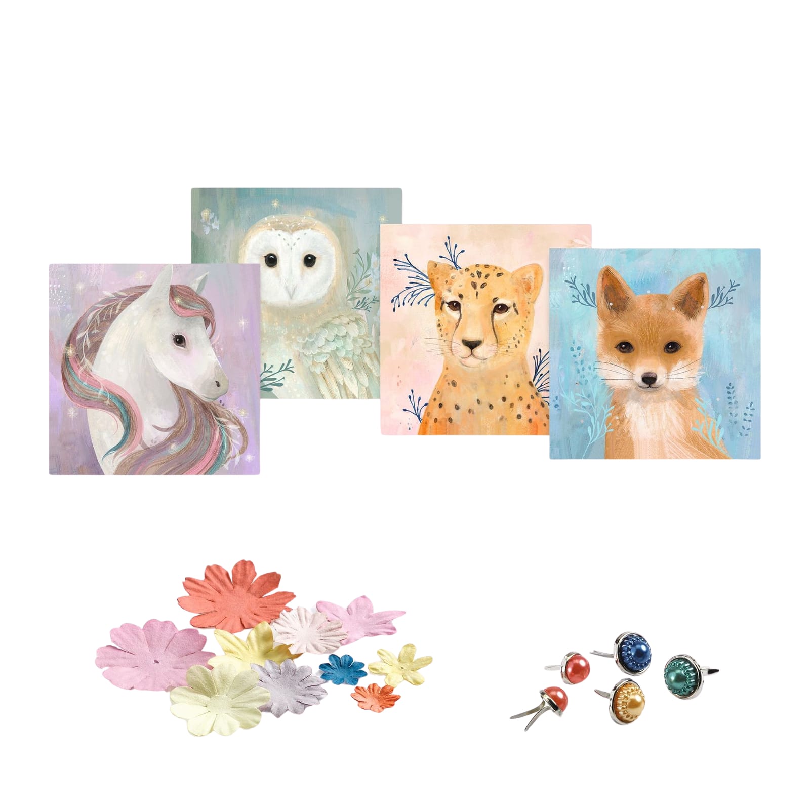 Floral Pin Craft Set - Animals