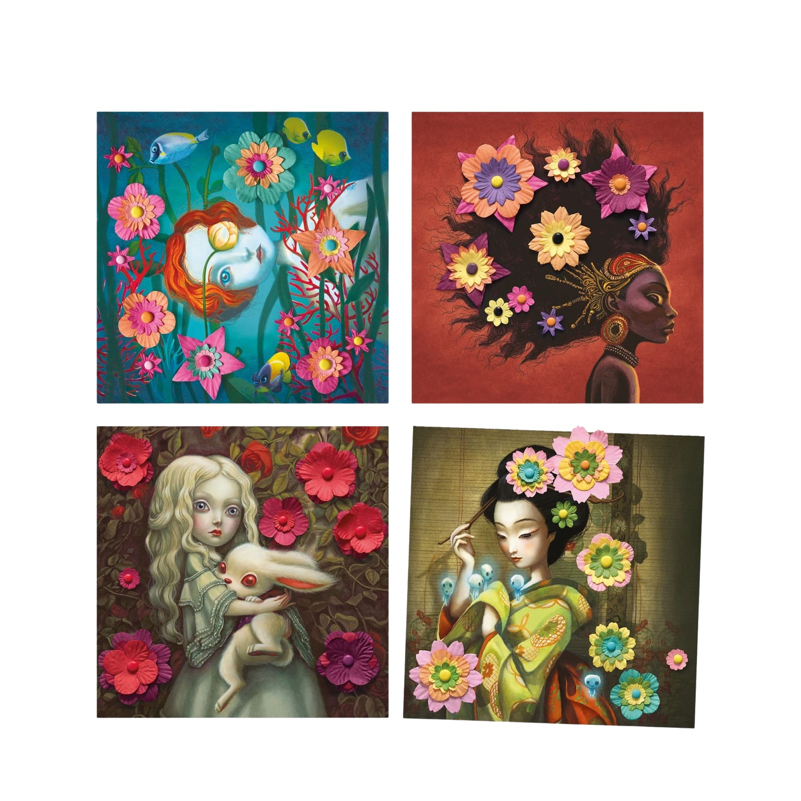 Floral Pin Craft Set - Mysterious Heroines