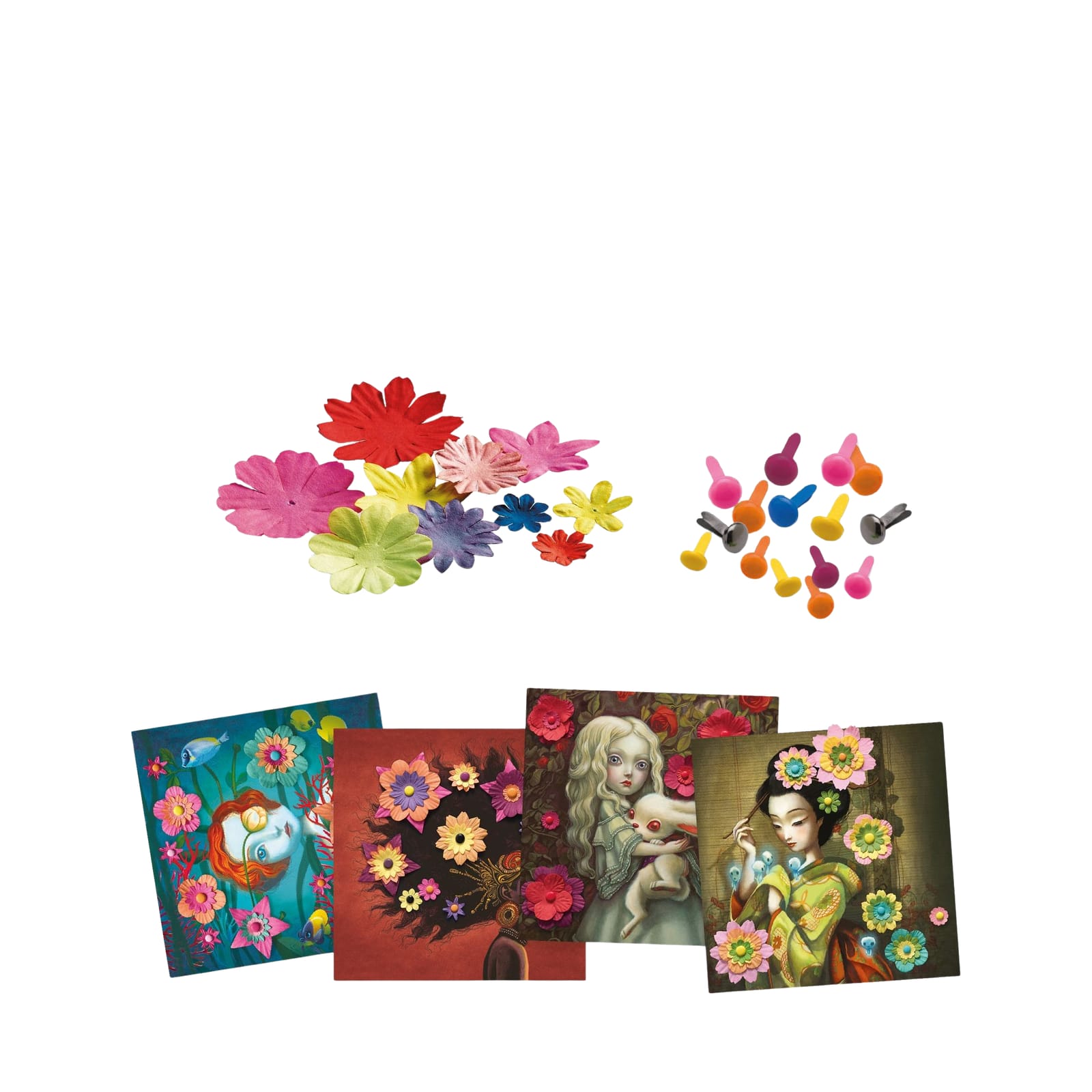 Floral Pin Craft Set - Mysterious Heroines