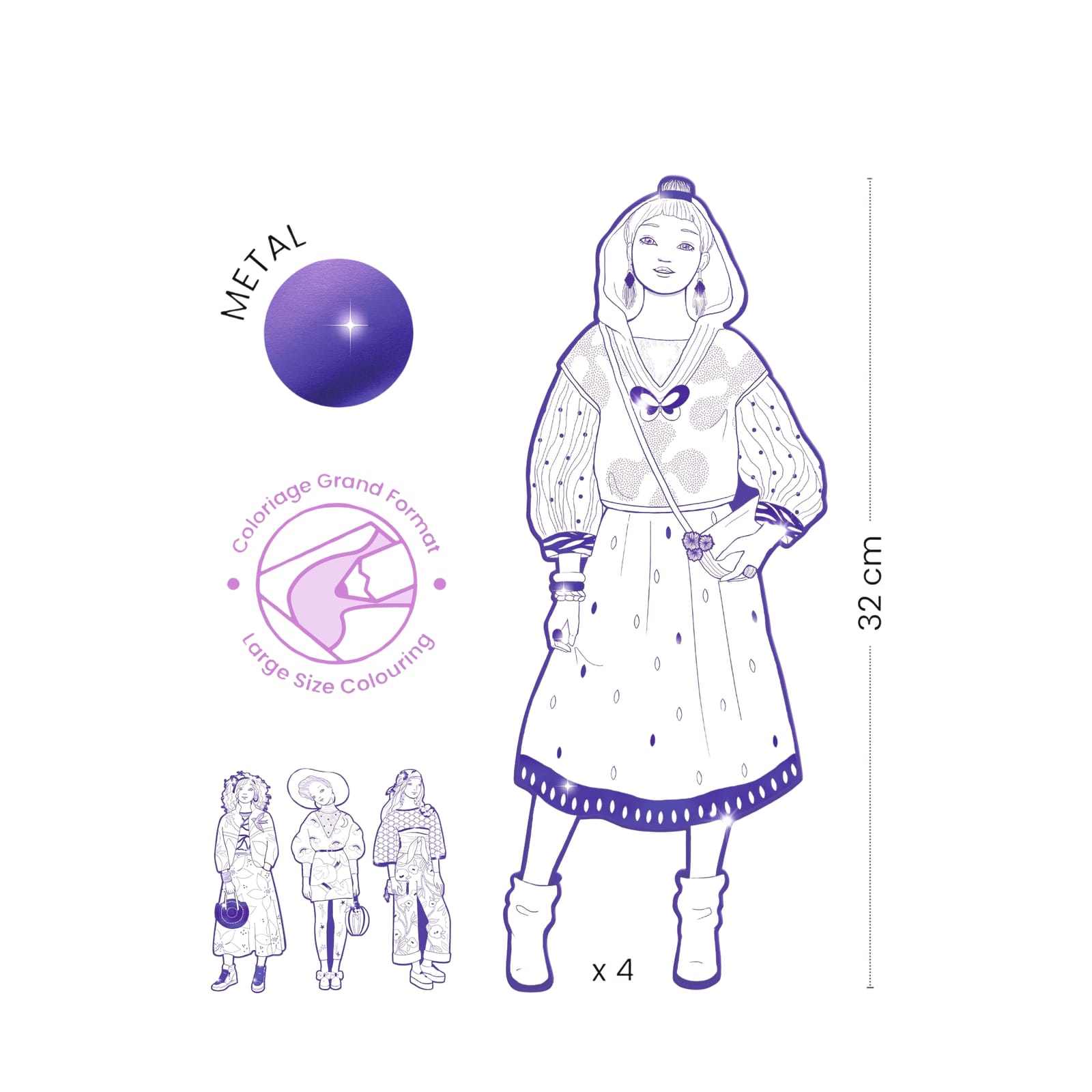 Colouring Fashion Craft Set - Zaho and Friends