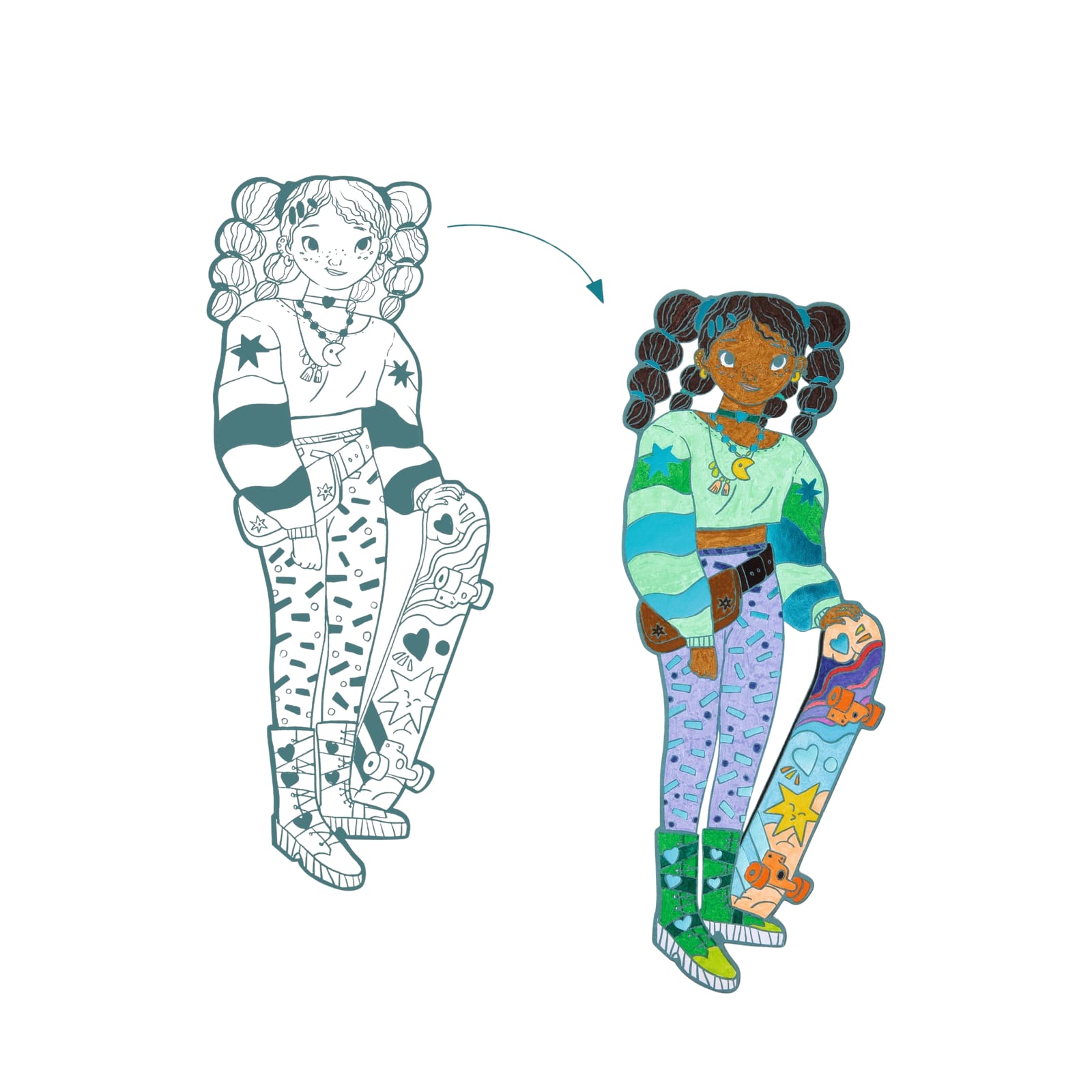 Colouring Fashion Craft Set - Angele and Friends