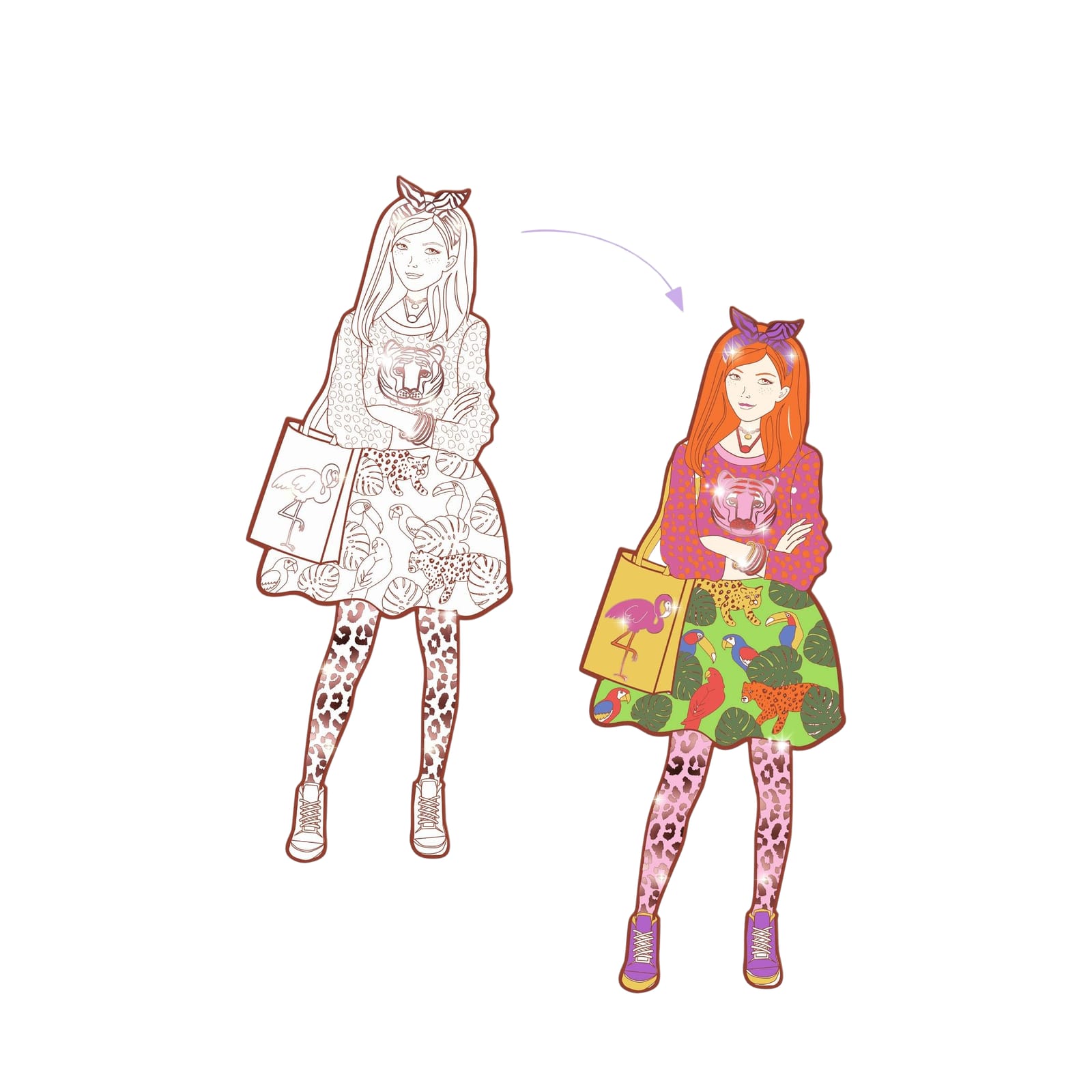 Colouring Fashion Craft Set - Nina and Friends