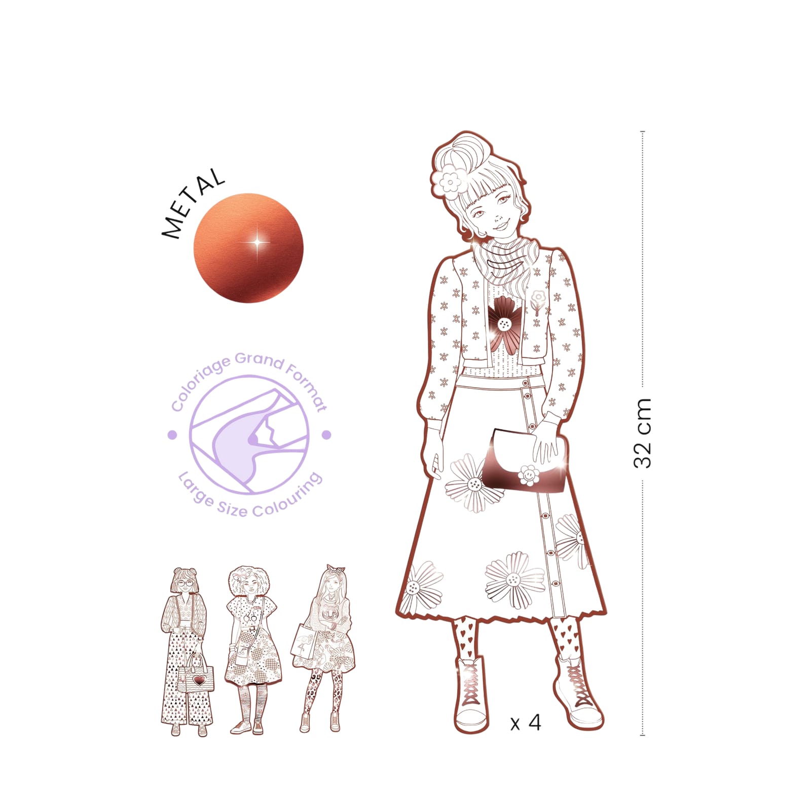 Colouring Fashion Craft Set - Nina and Friends