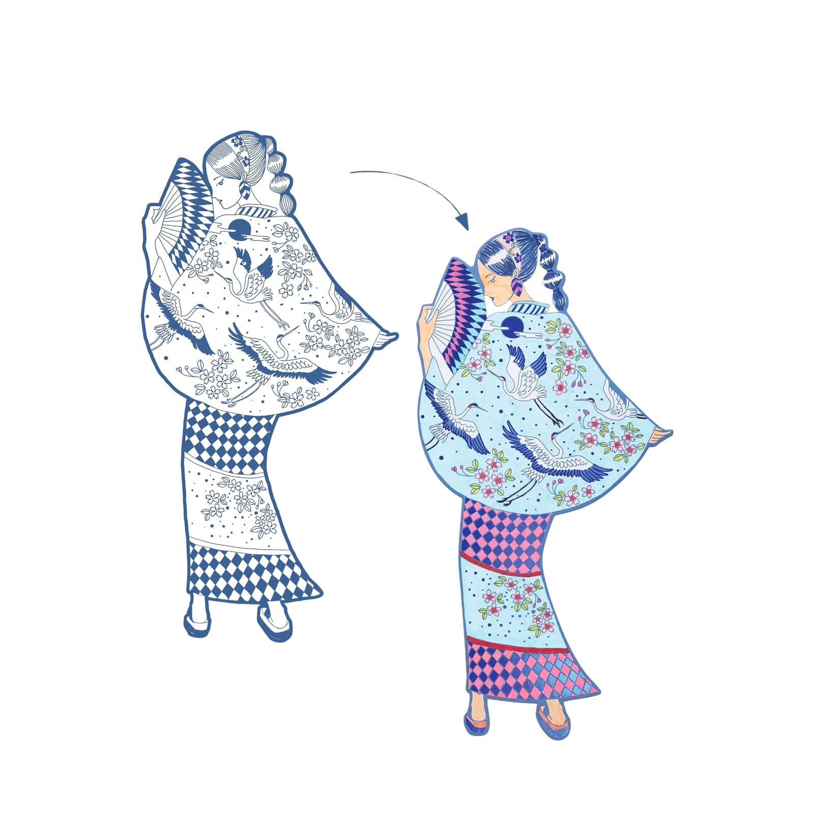 Colouring Fashion Craft Set - Laura and Friends