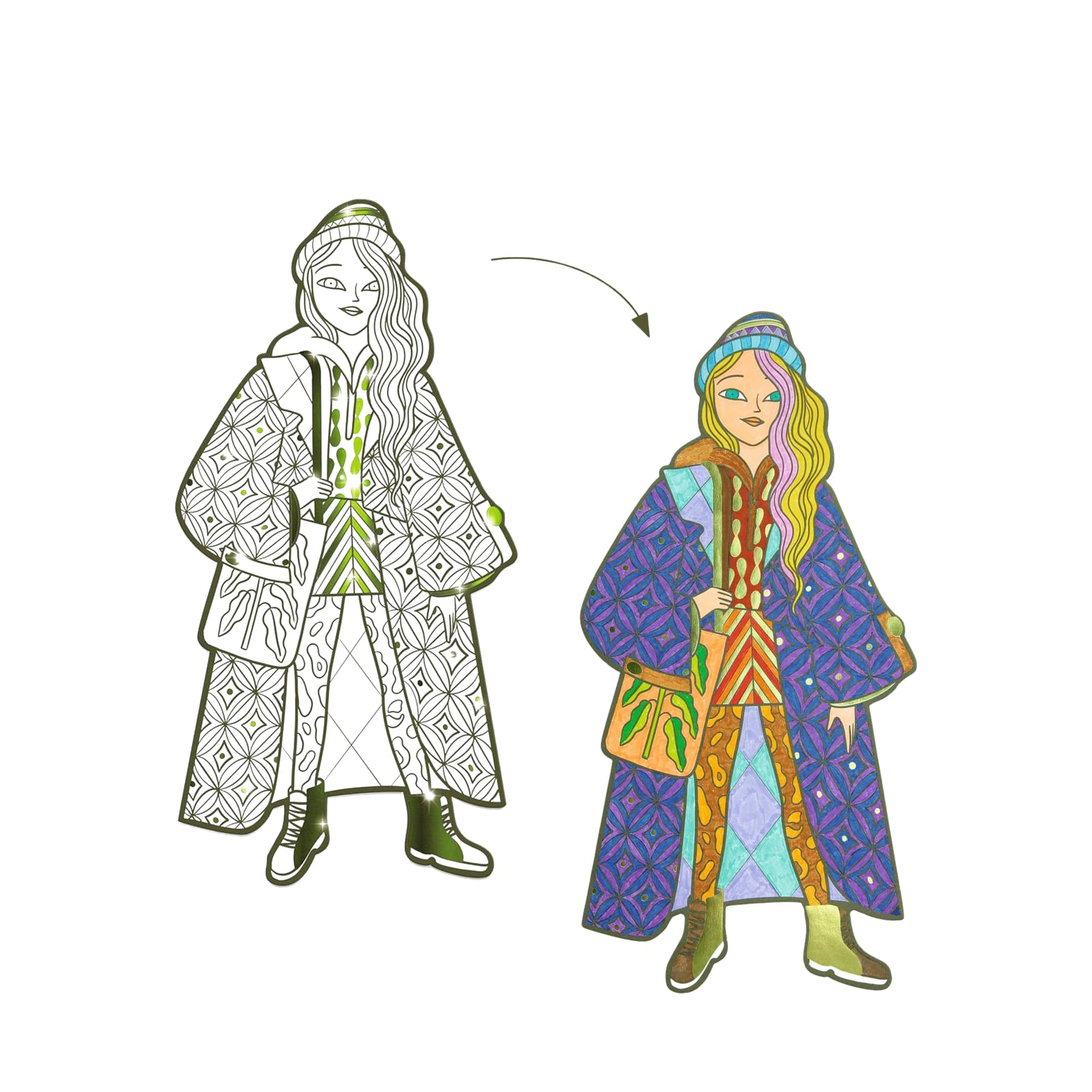 Colouring Fashion Craft Set - Bowie and Friends