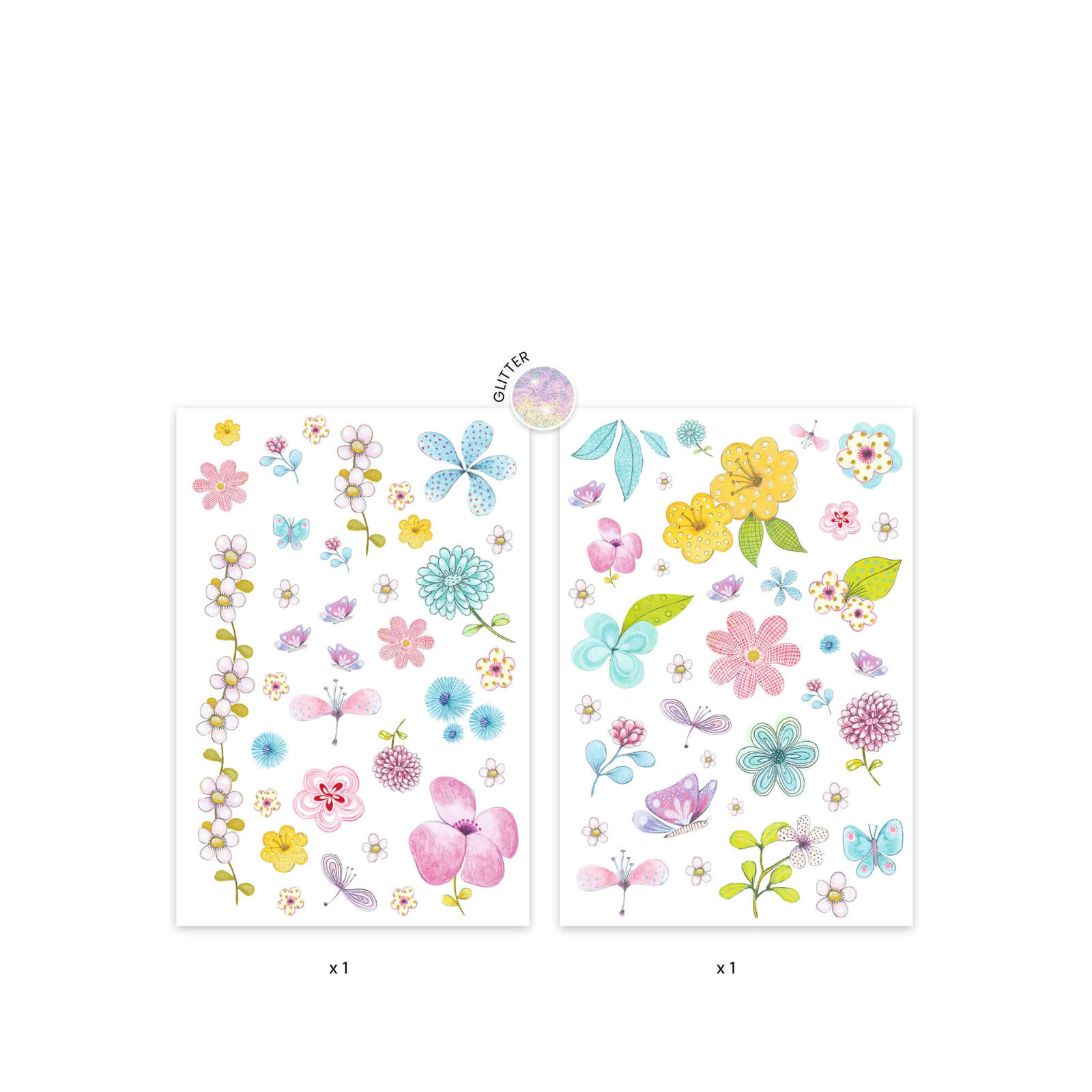 50 Temporary Tattoos - Field Flowers