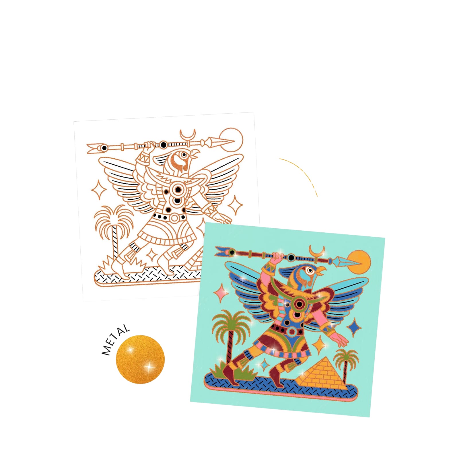 Shiny Colouring Craft Set - Animal Warriors