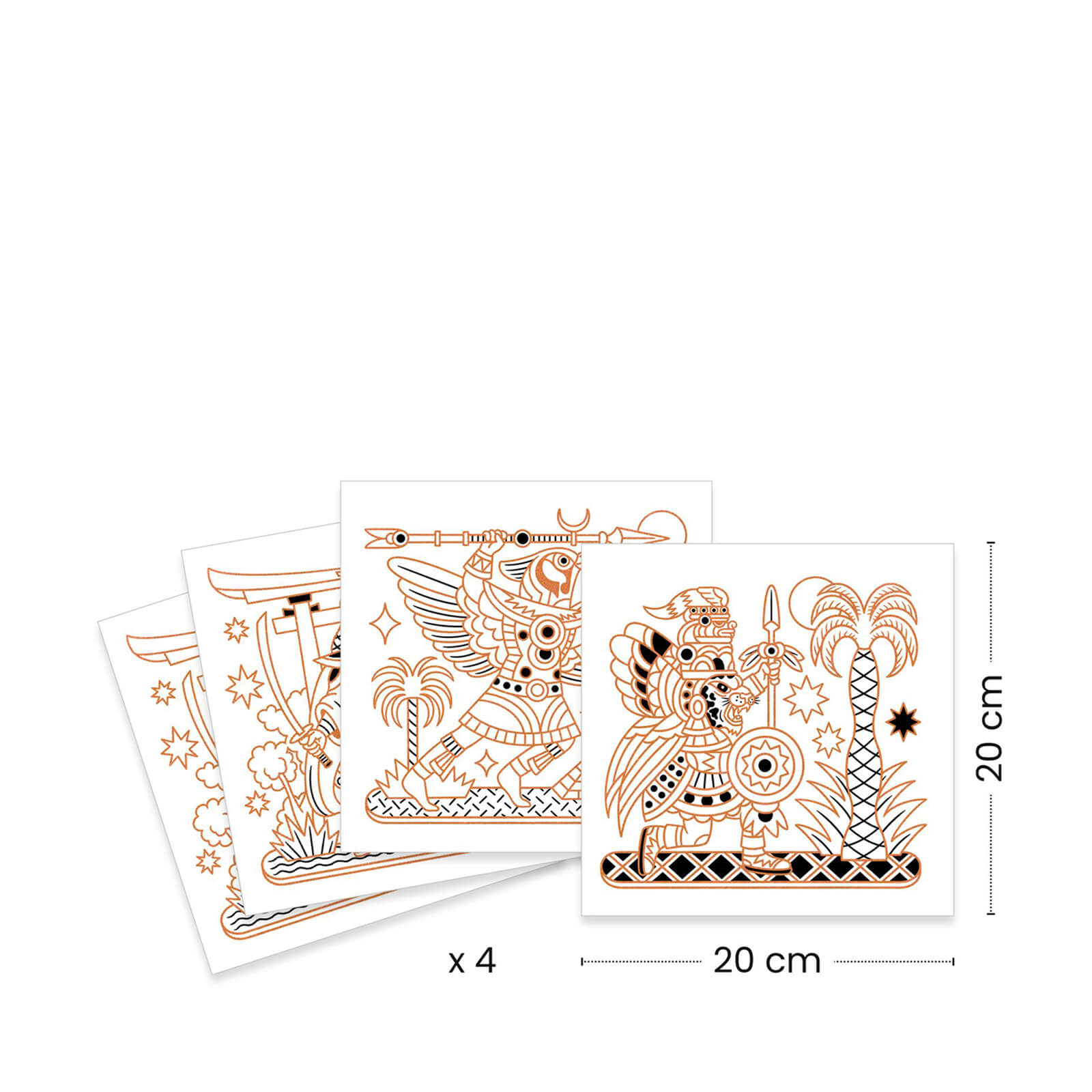 Shiny Colouring Craft Set - Animal Warriors