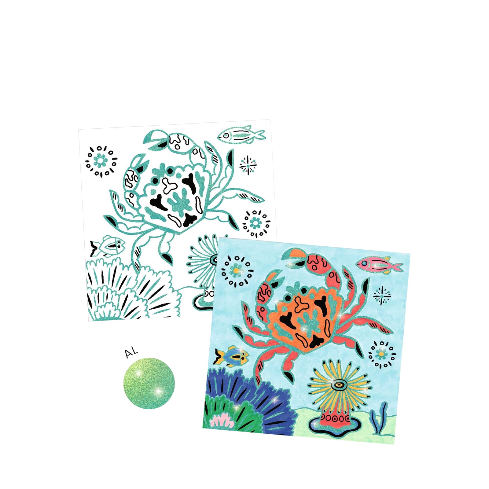 Shiny Colouring Craft Set - Under The Sea