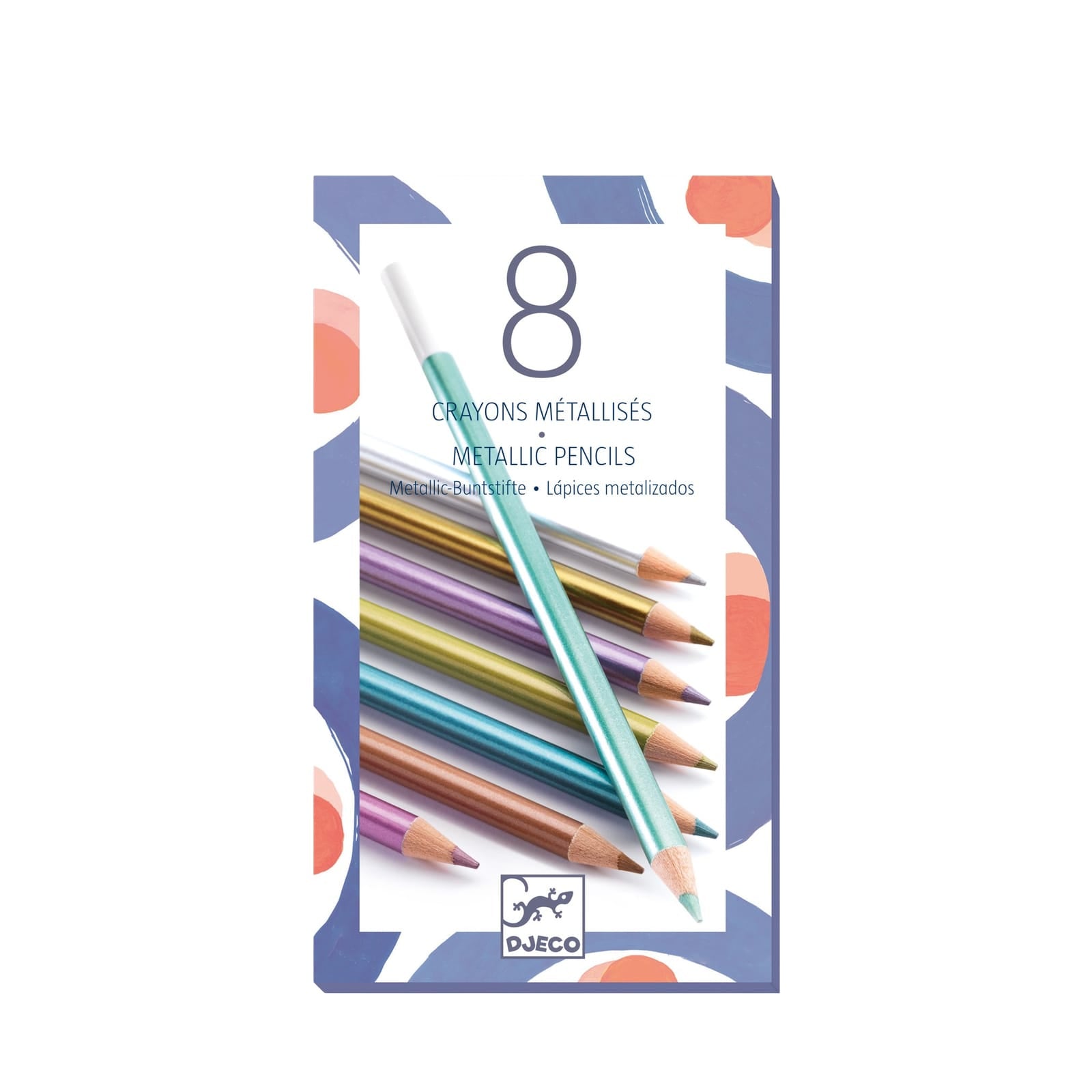 8 Metallic Colouring Pencils